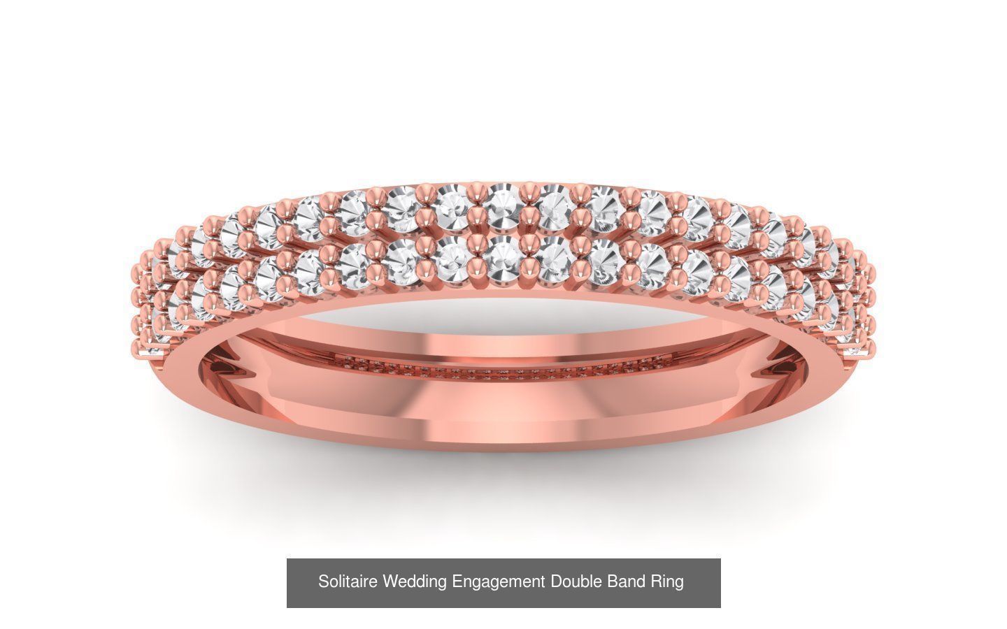 82 Solitaire Engagement Wedding Double Band Rings Collection _44