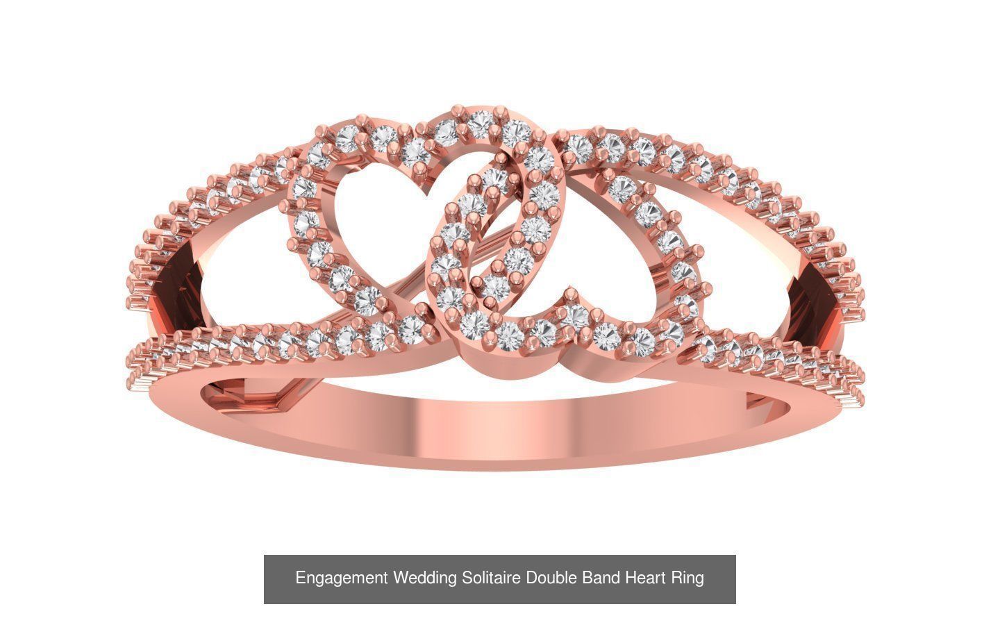 82 Solitaire Engagement Wedding Double Band Rings Collection _55