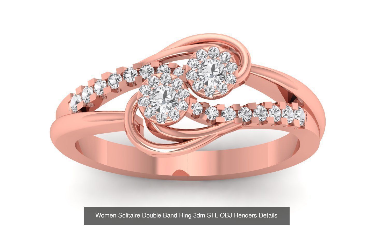 82 Solitaire Engagement Wedding Double Band Rings Collection _20