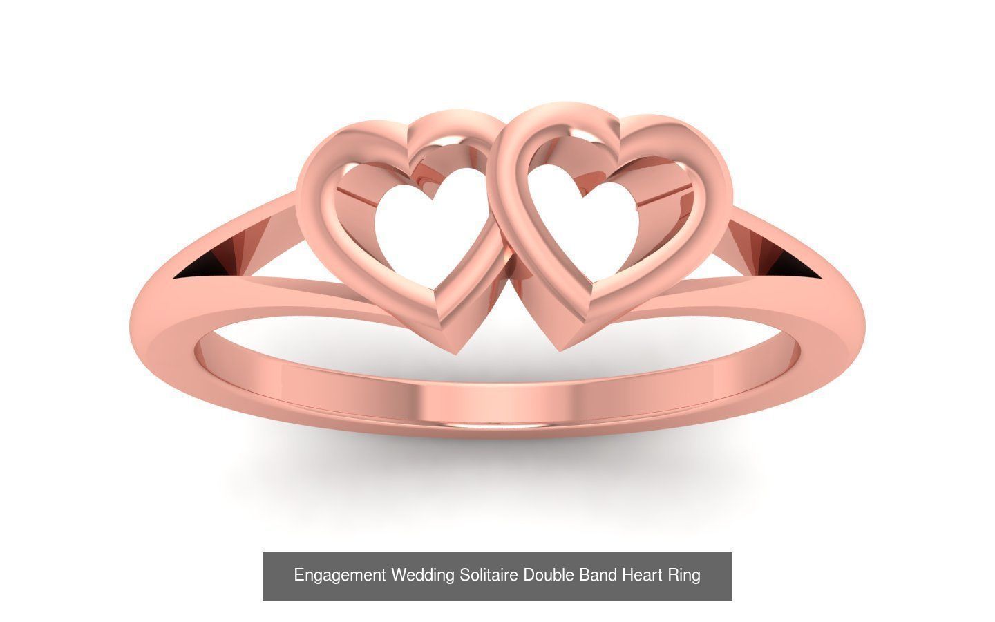 82 Solitaire Engagement Wedding Double Band Rings Collection _53