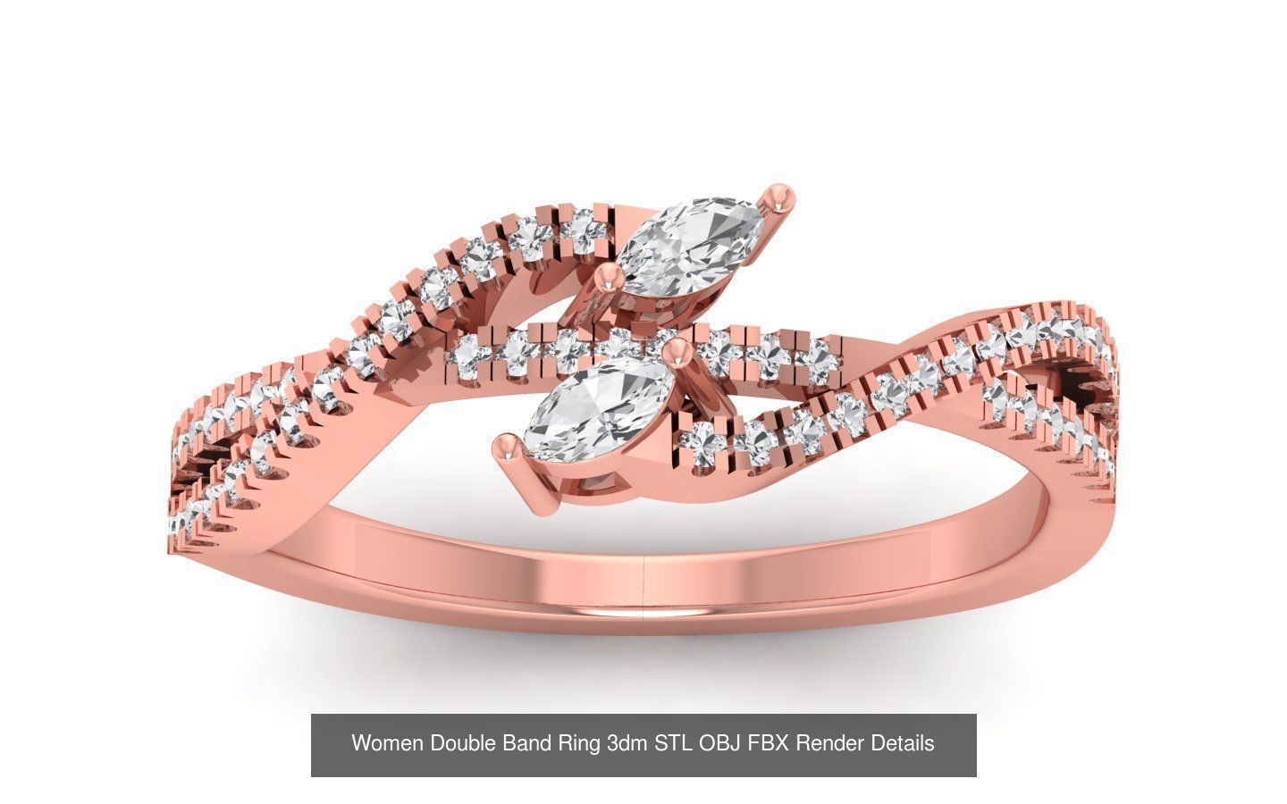 82 Solitaire Engagement Wedding Double Band Rings Collection _91