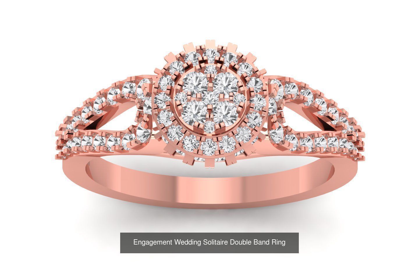 82 Solitaire Engagement Wedding Double Band Rings Collection _81