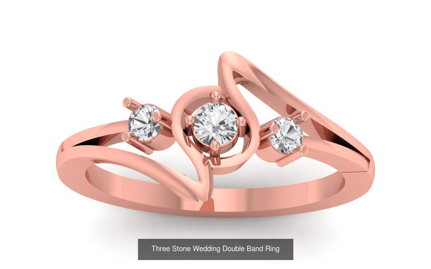 82 Solitaire Engagement Wedding Double Band Rings Collection _88