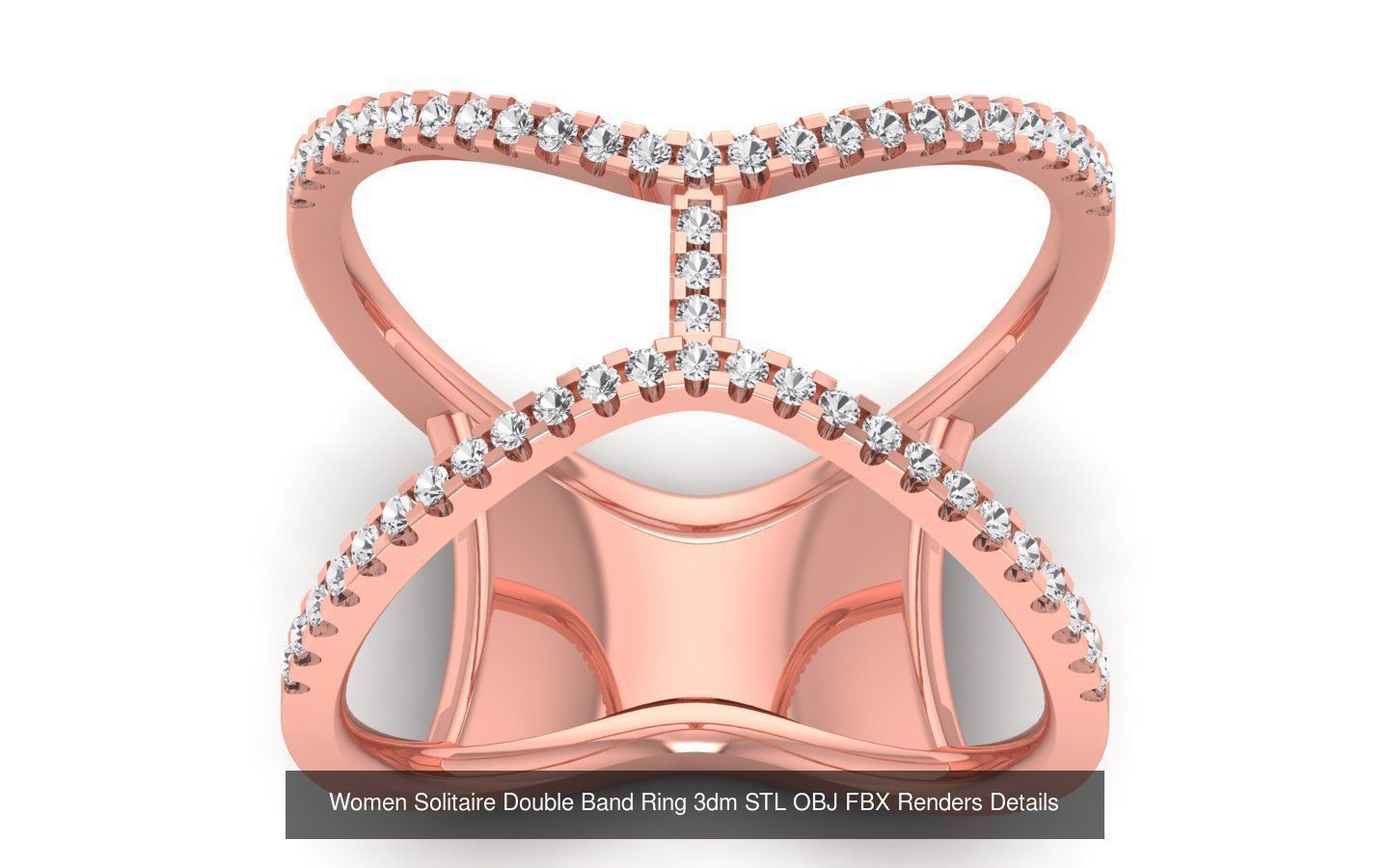 82 Solitaire Engagement Wedding Double Band Rings Collection _16