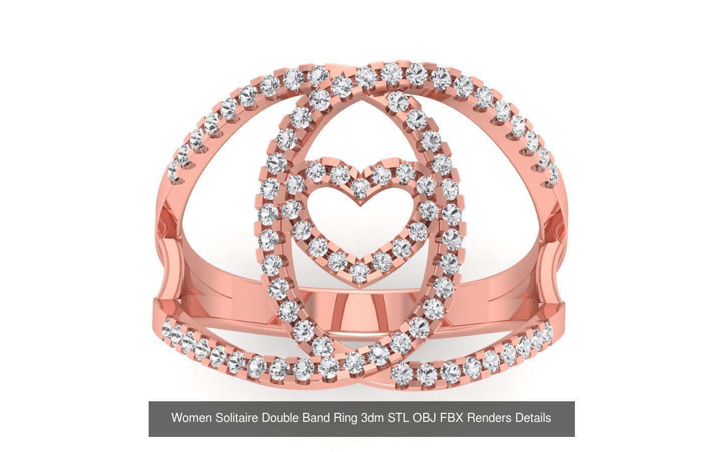 82 Solitaire Engagement Wedding Double Band Rings Collection _14