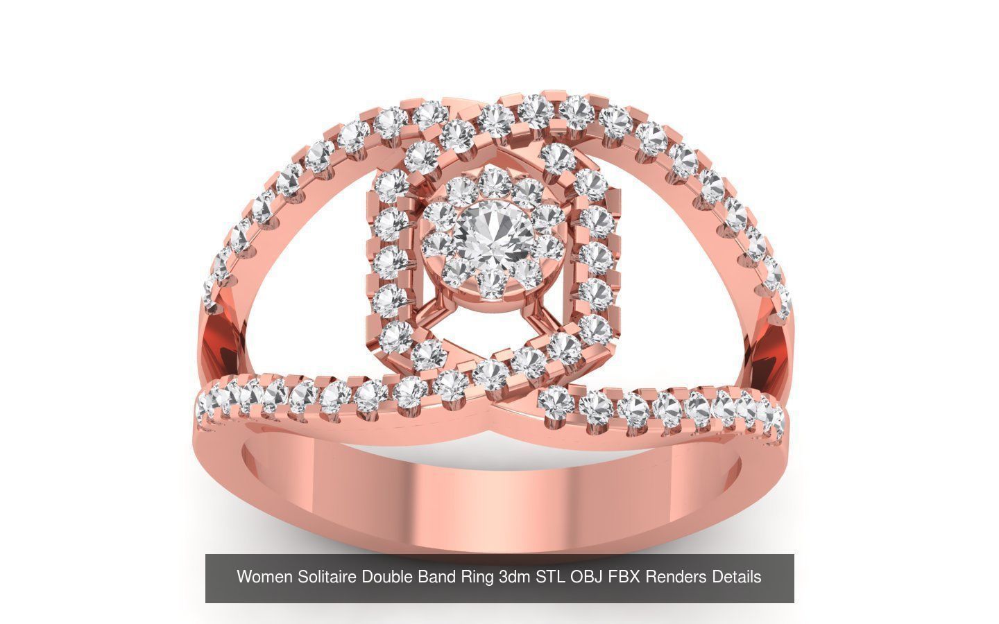 82 Solitaire Engagement Wedding Double Band Rings Collection _12