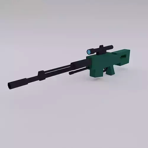 Accuracy International AS50 sniper rifle gun Low-poly 3D model