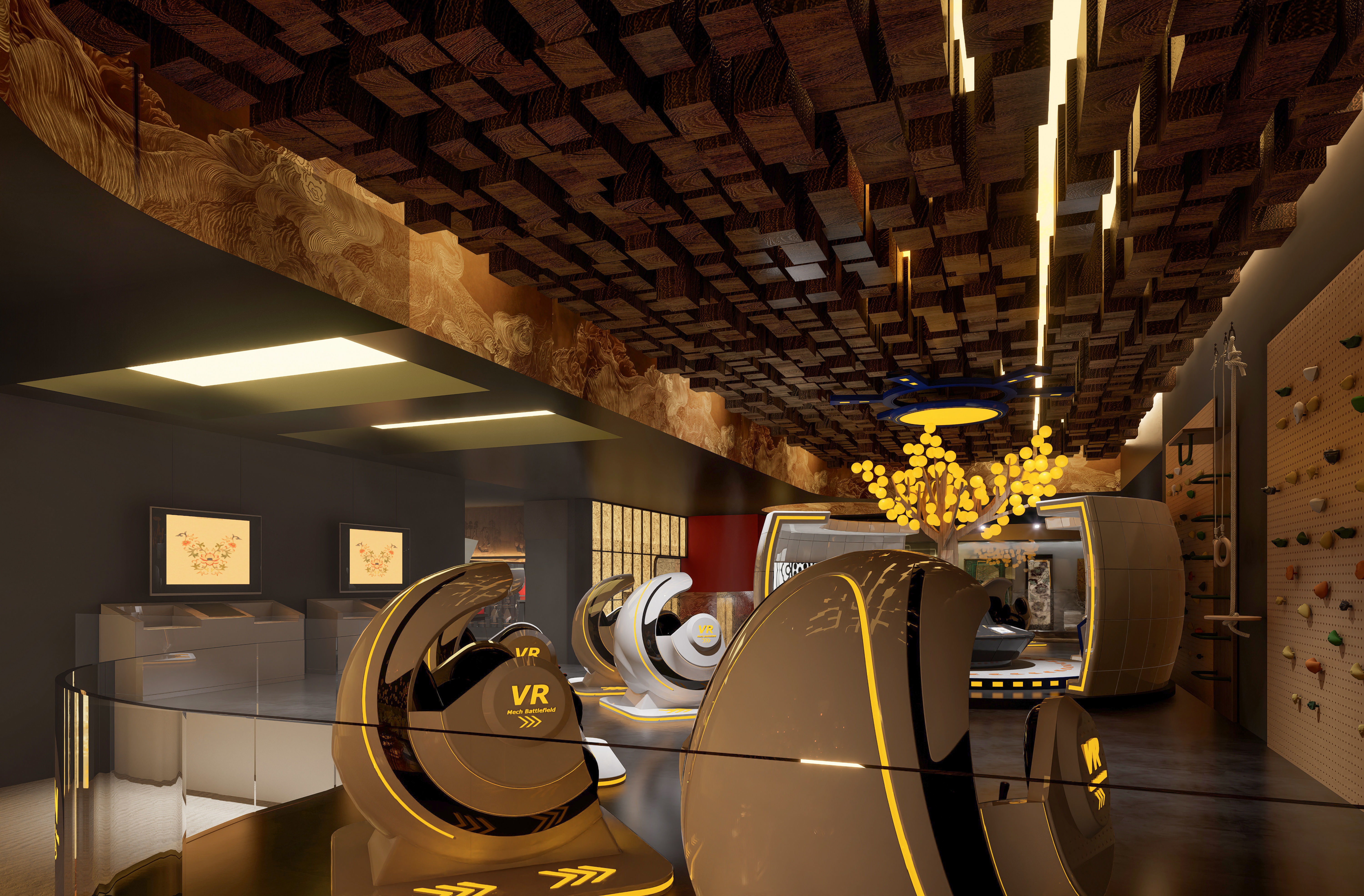 A Chinese-style Exhibition Hall on Traditional Chinese Patterns 3D model_4