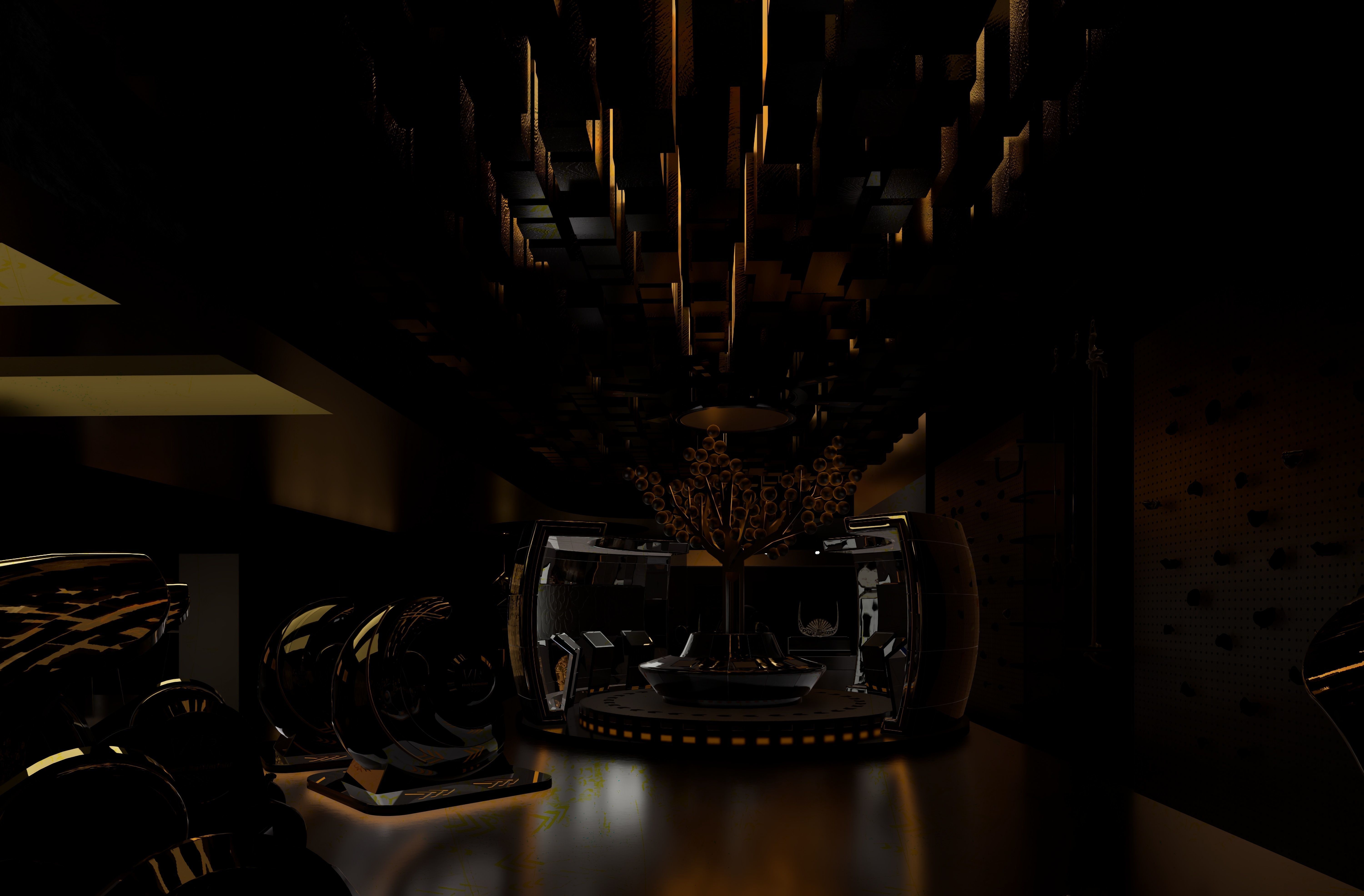 A Chinese-style Exhibition Hall on Traditional Chinese Patterns 3D model_31