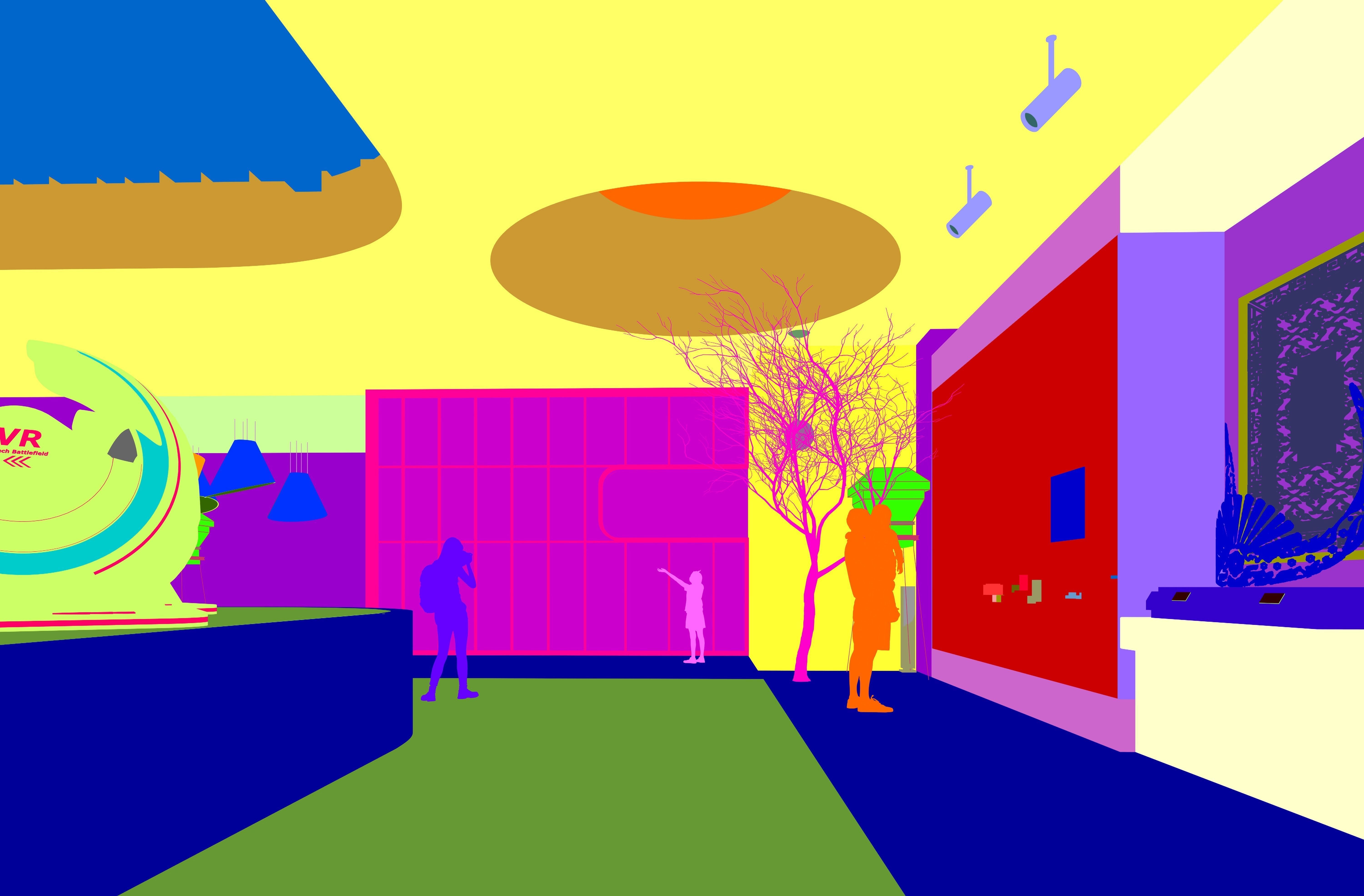 A Chinese-style Exhibition Hall on Traditional Chinese Patterns 3D model_18