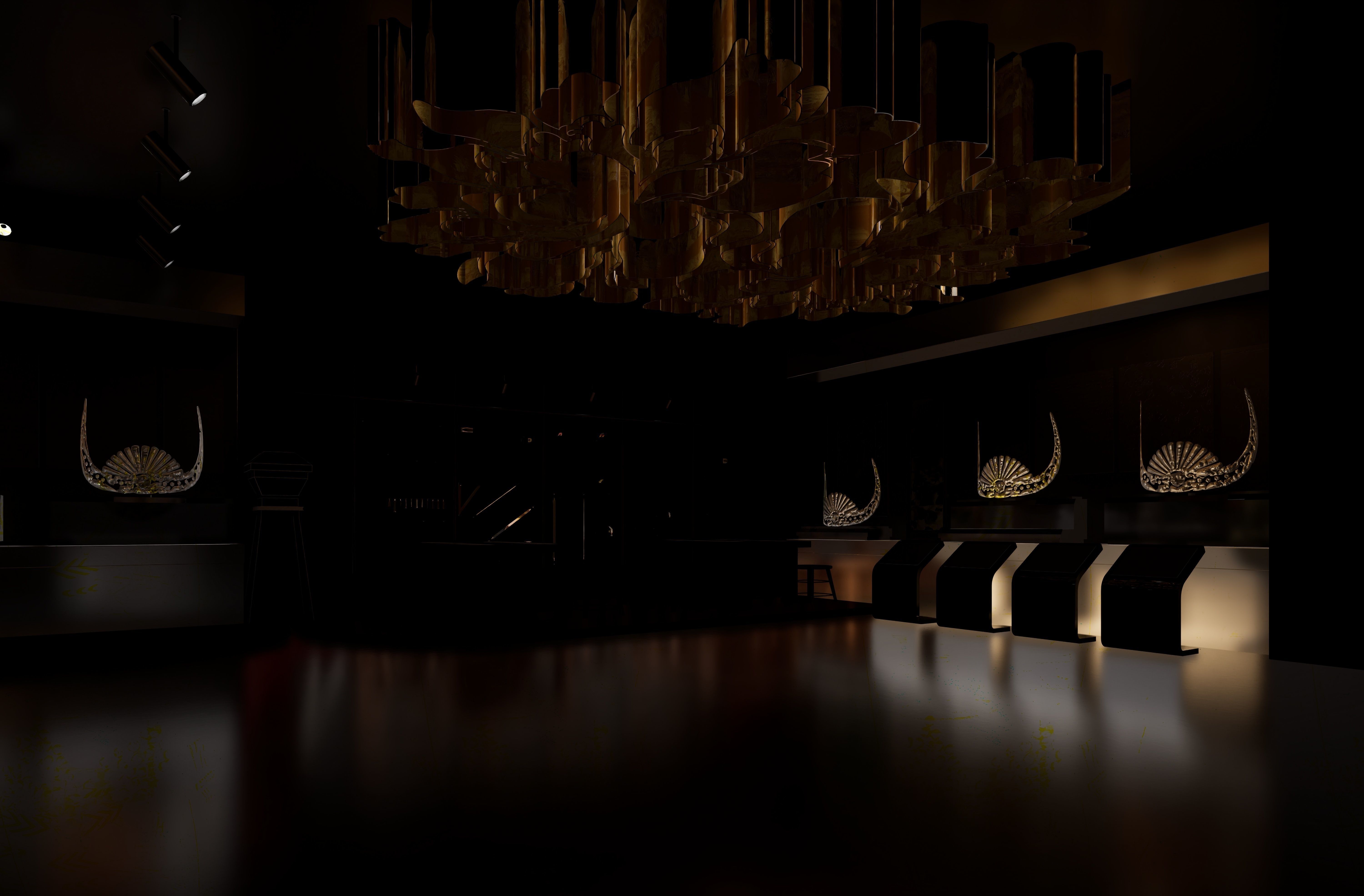 A Chinese-style Exhibition Hall on Traditional Chinese Patterns 3D model_25