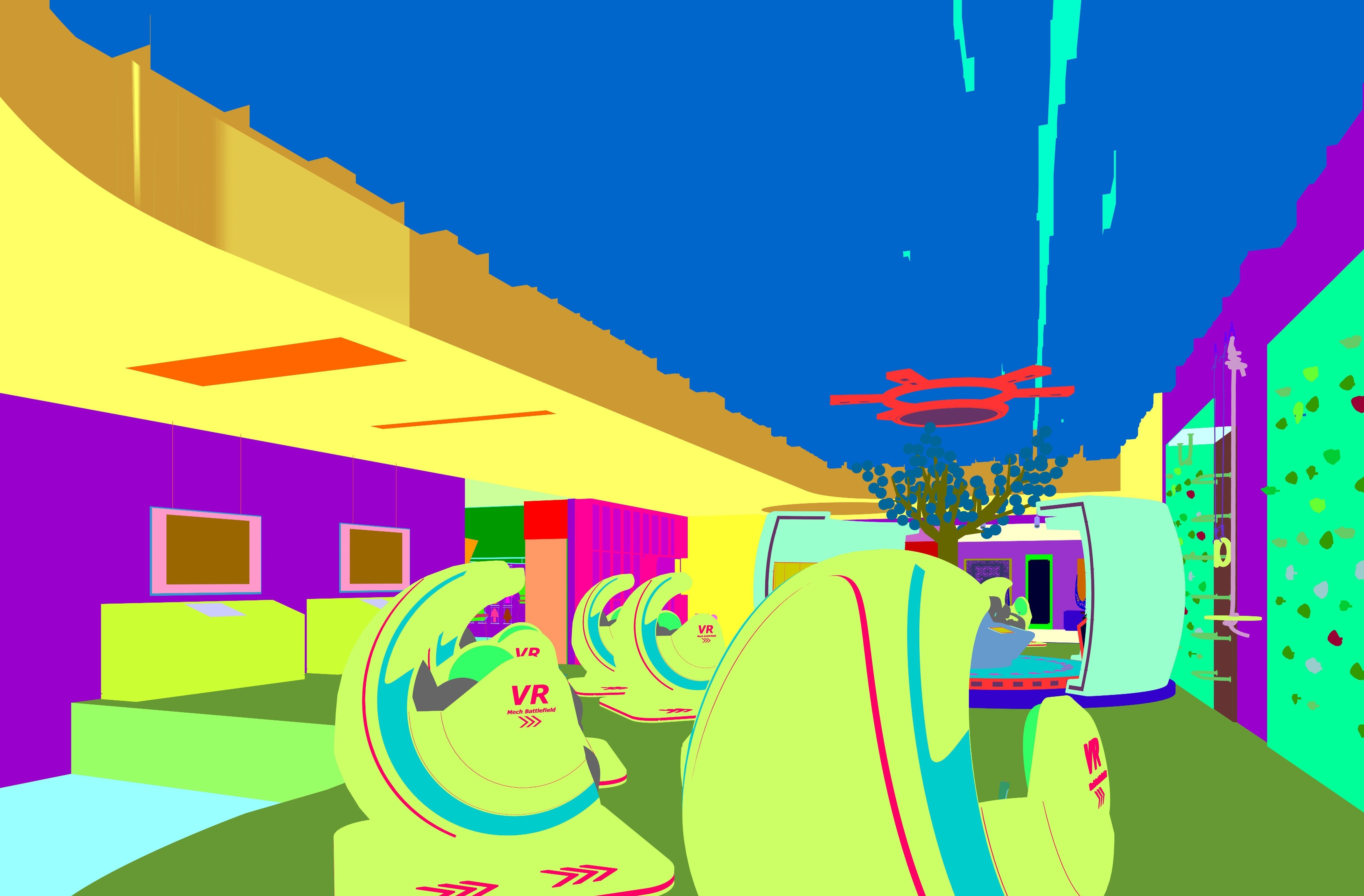 A Chinese-style Exhibition Hall on Traditional Chinese Patterns 3D model_21