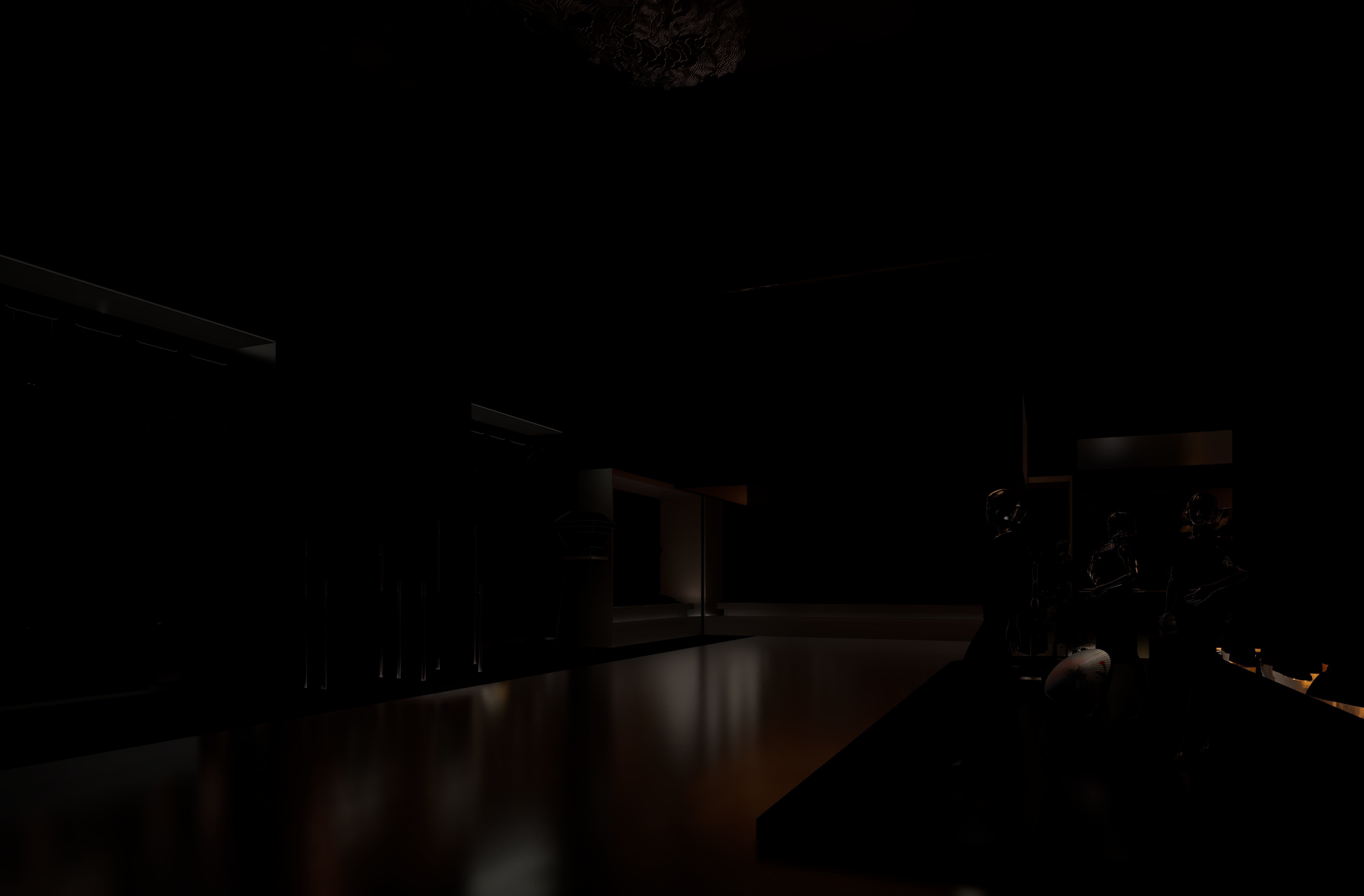 A Chinese-style Exhibition Hall on Traditional Chinese Patterns 3D model_10