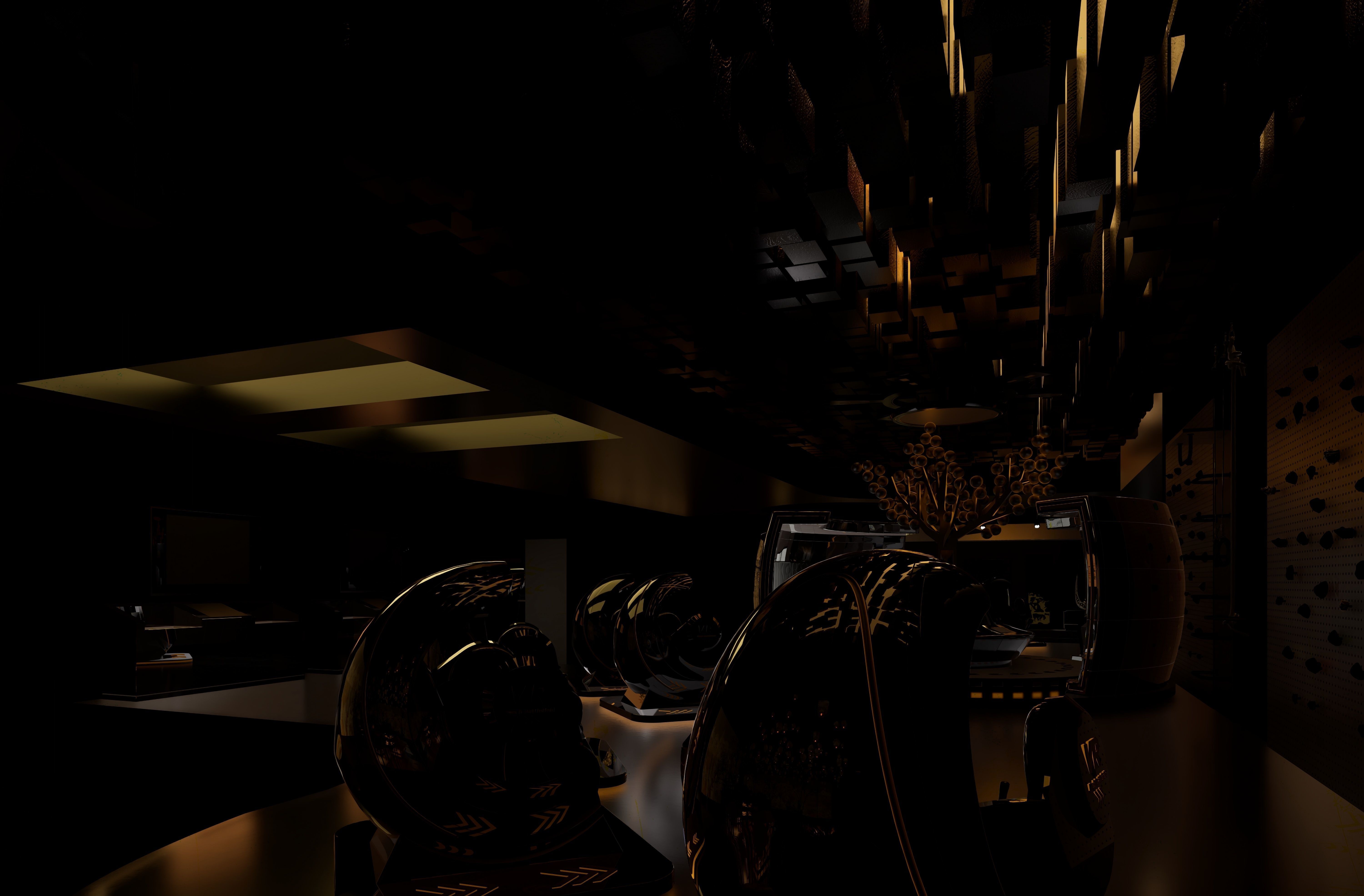 A Chinese-style Exhibition Hall on Traditional Chinese Patterns 3D model_22