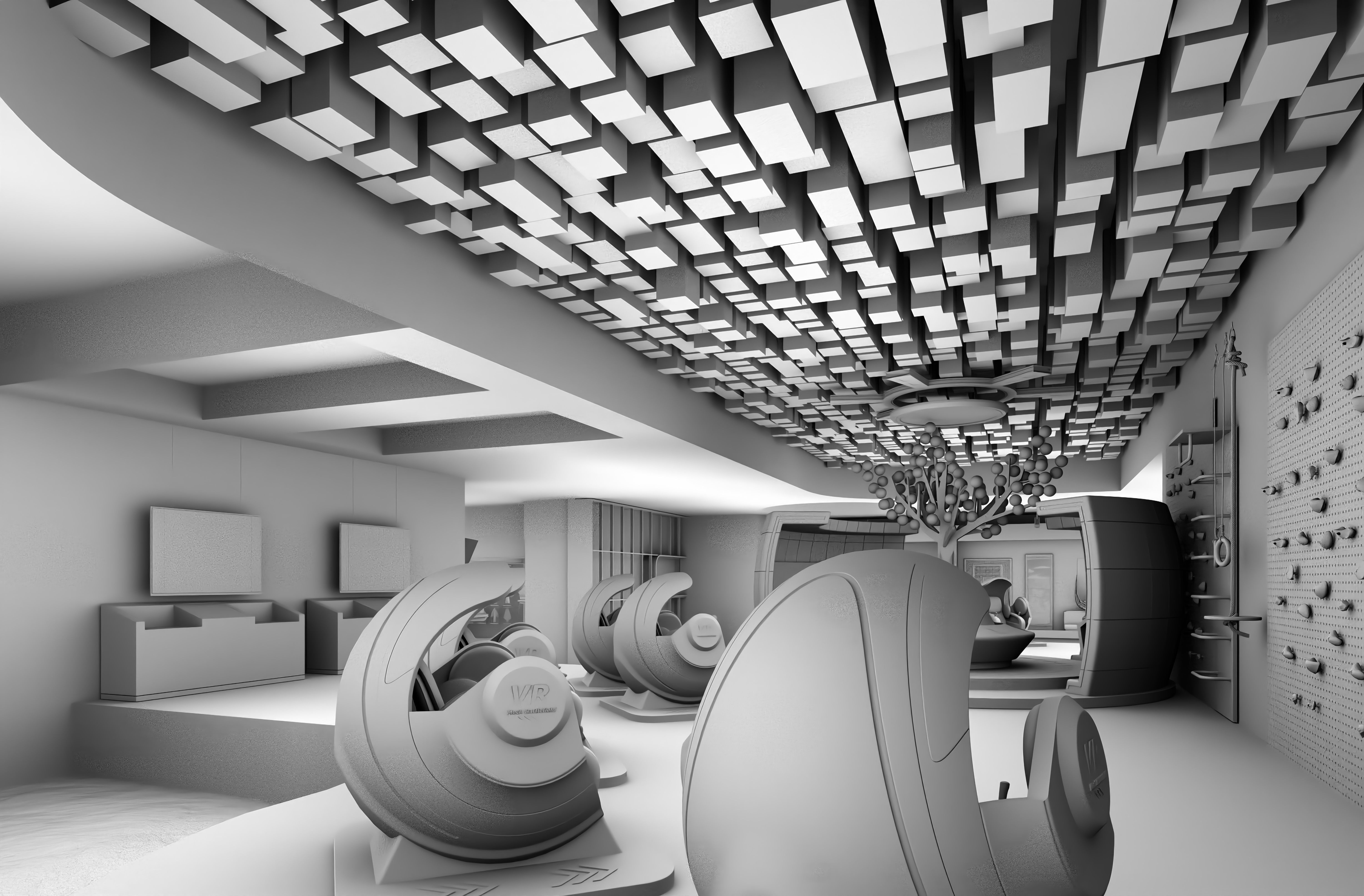 A Chinese-style Exhibition Hall on Traditional Chinese Patterns 3D model_20