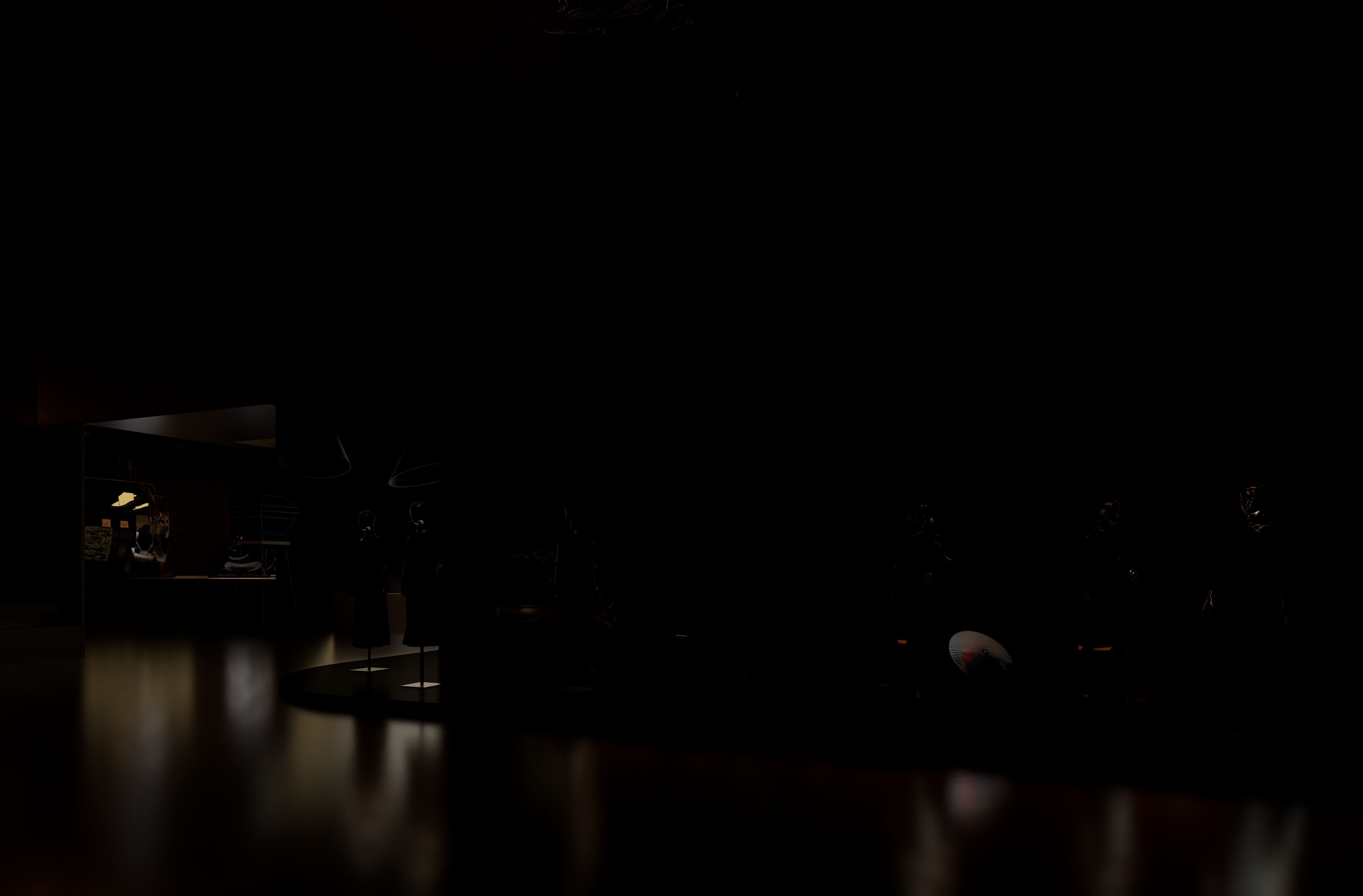 A Chinese-style Exhibition Hall on Traditional Chinese Patterns 3D model_13