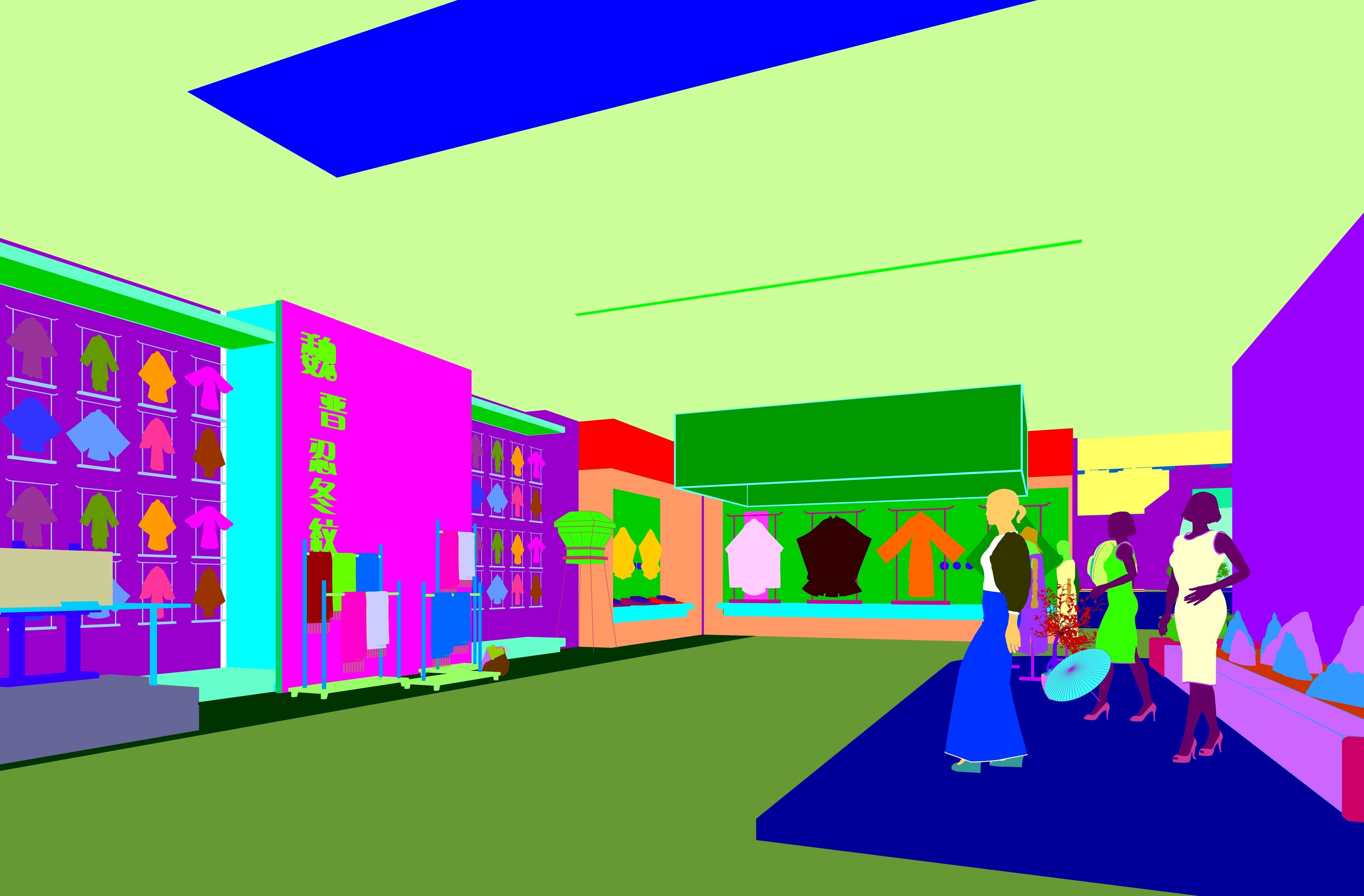 A Chinese-style Exhibition Hall on Traditional Chinese Patterns 3D model_9