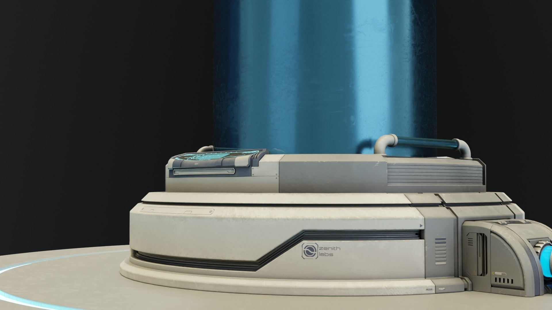 Scifi Container unit 3D model_9