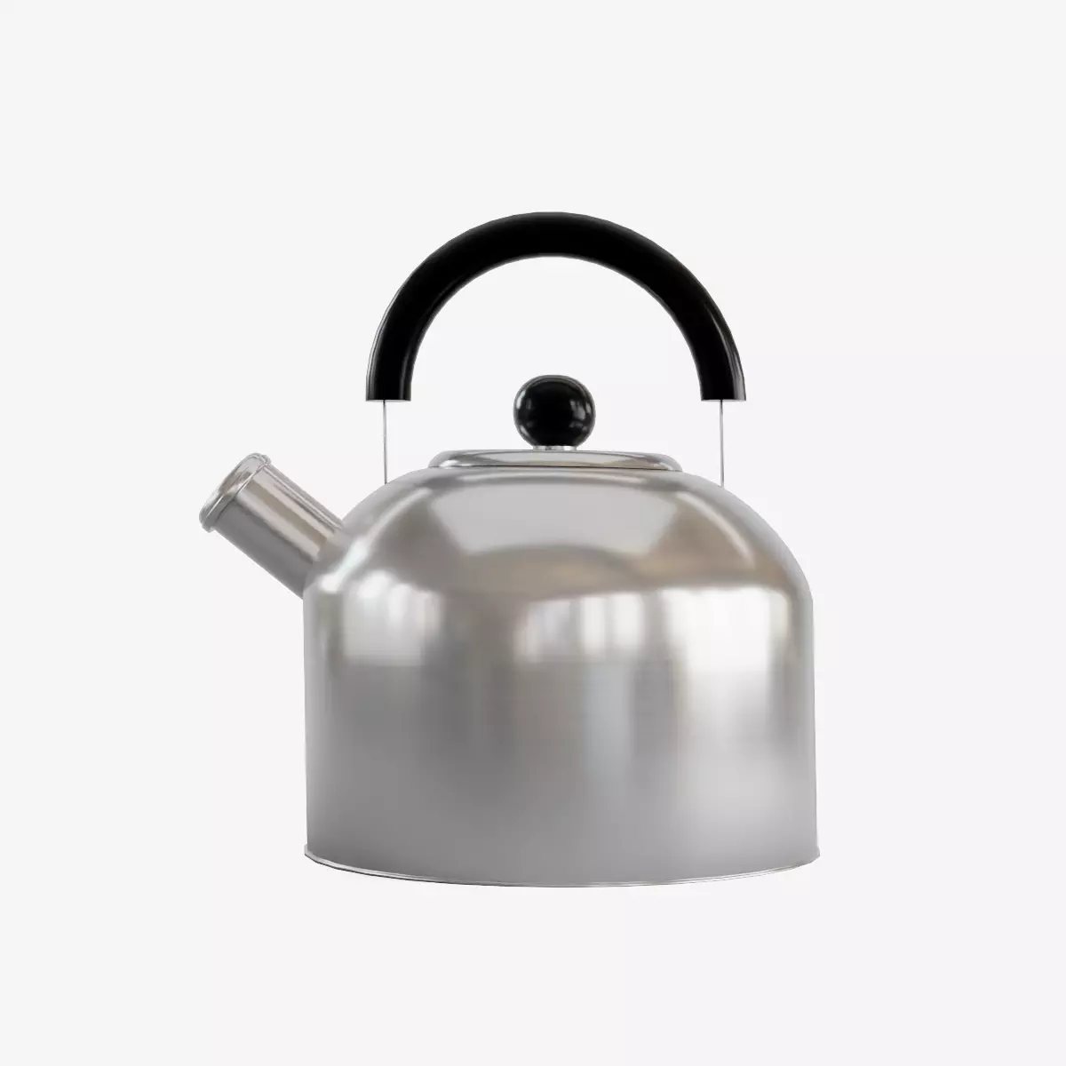 Iron Kettle Low-poly 3D model_0
