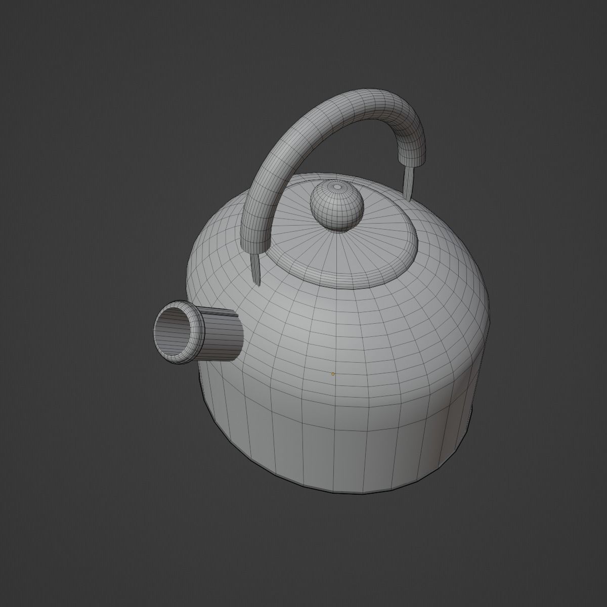 Iron Kettle Low-poly 3D model_16