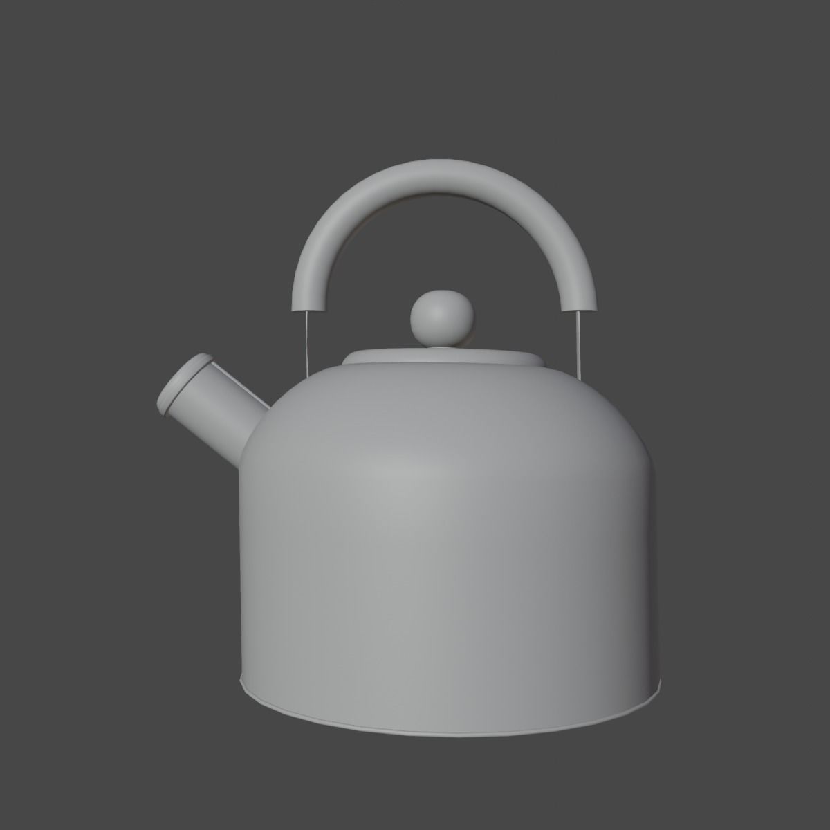 Iron Kettle Low-poly 3D model_13