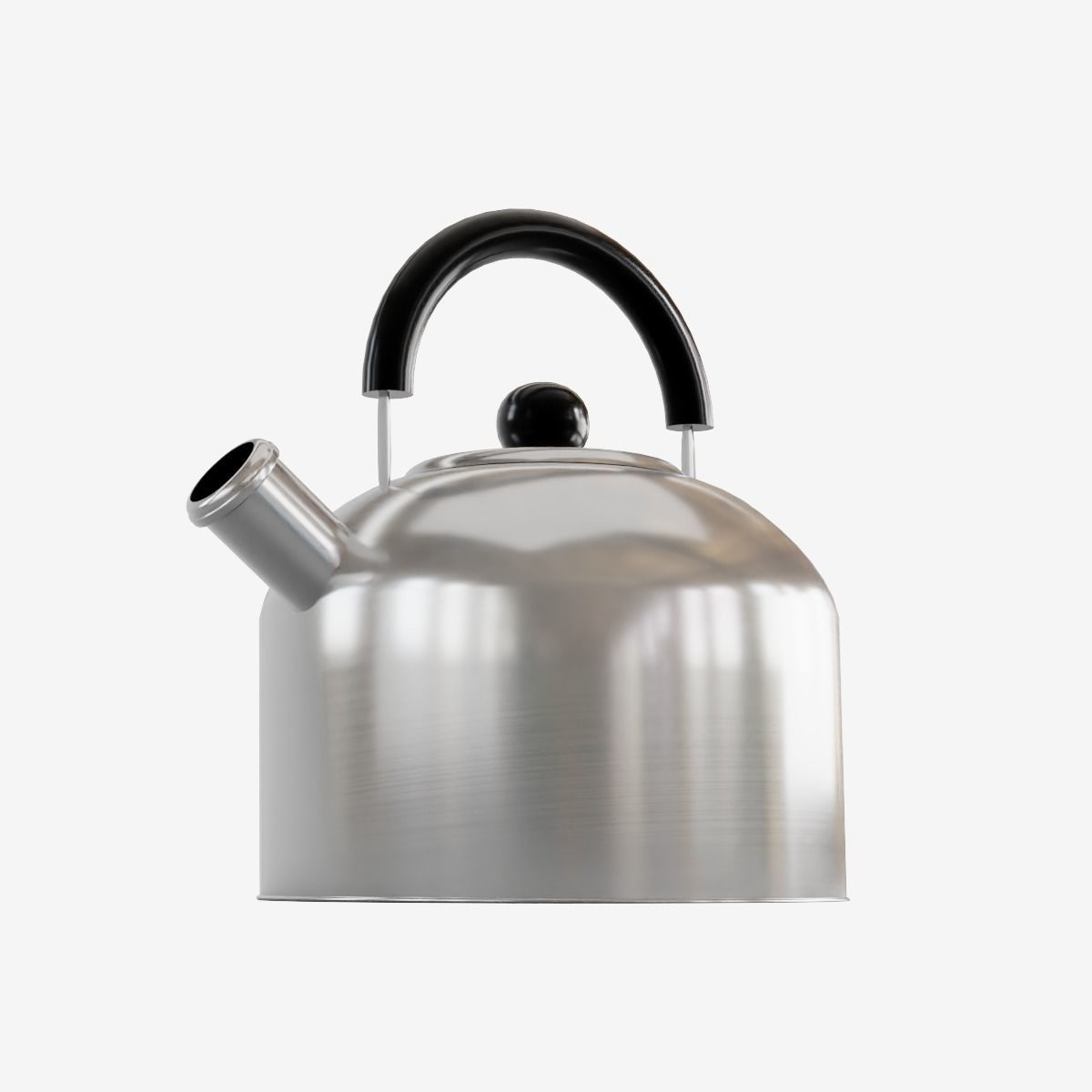 Iron Kettle Low-poly 3D model_12