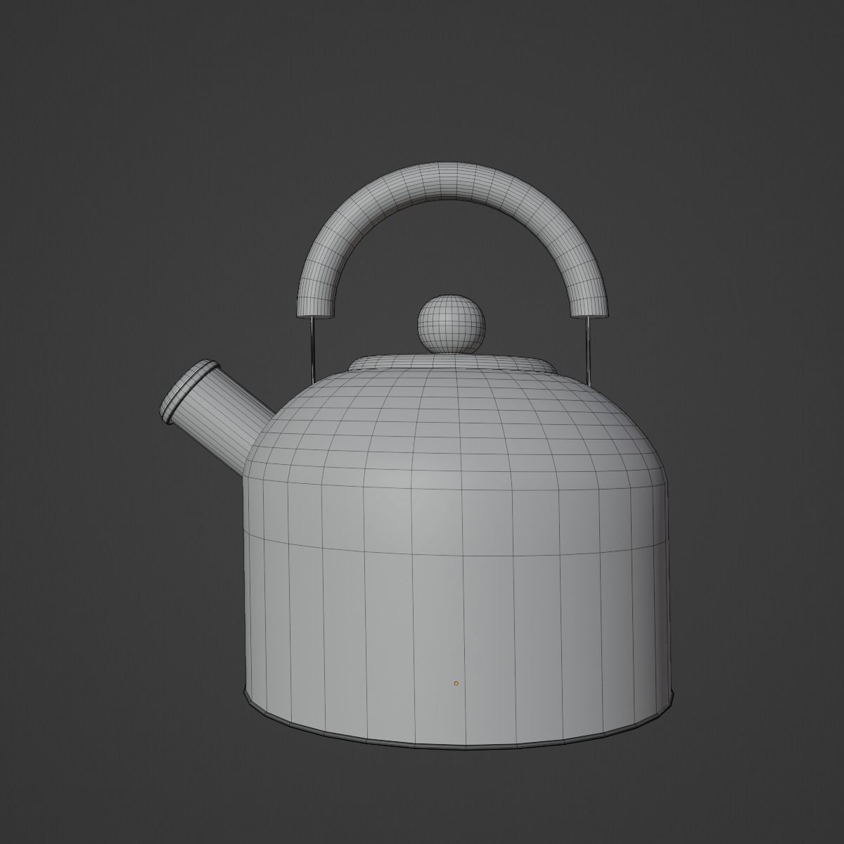 Iron Kettle Low-poly 3D model_14
