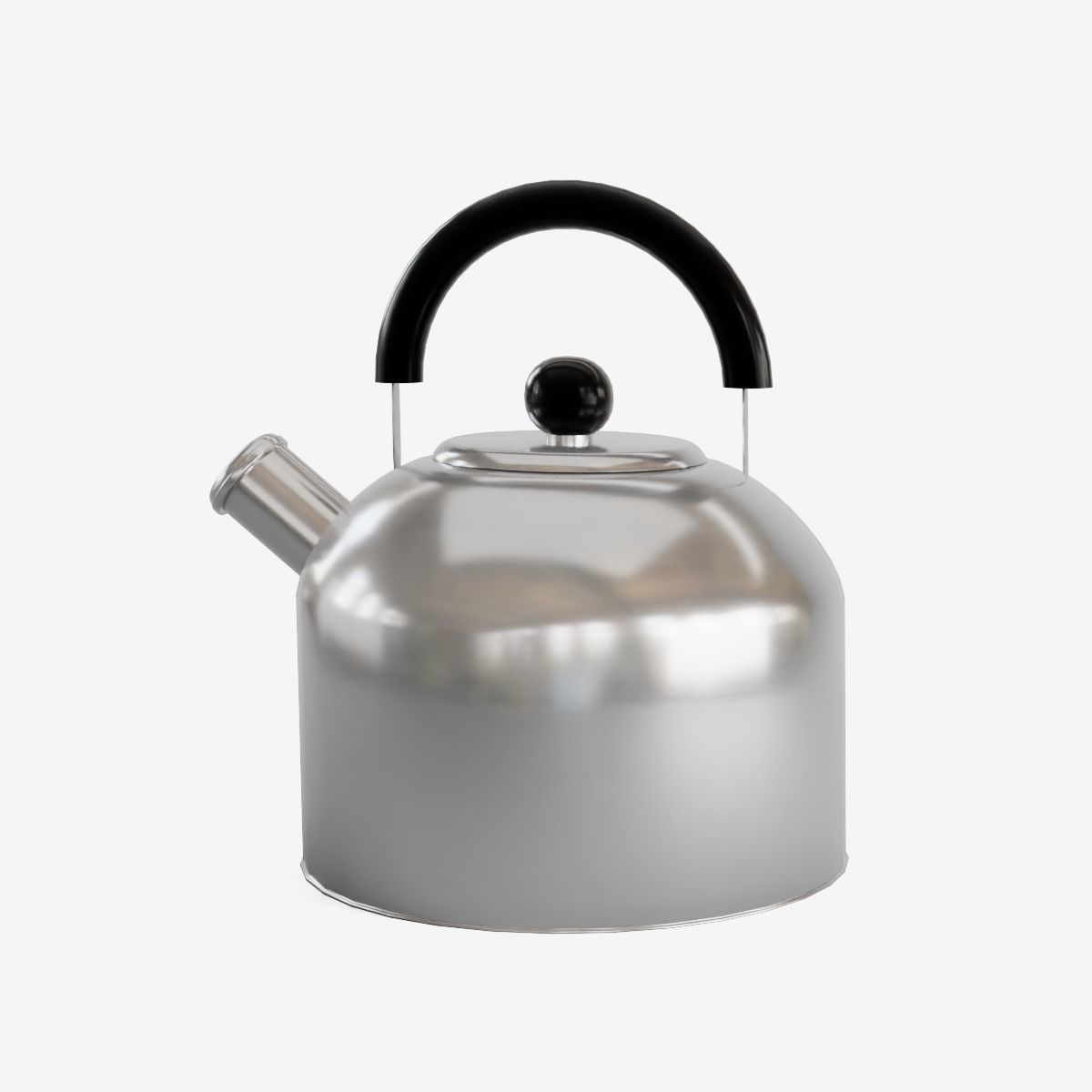 Iron Kettle Low-poly 3D model_3