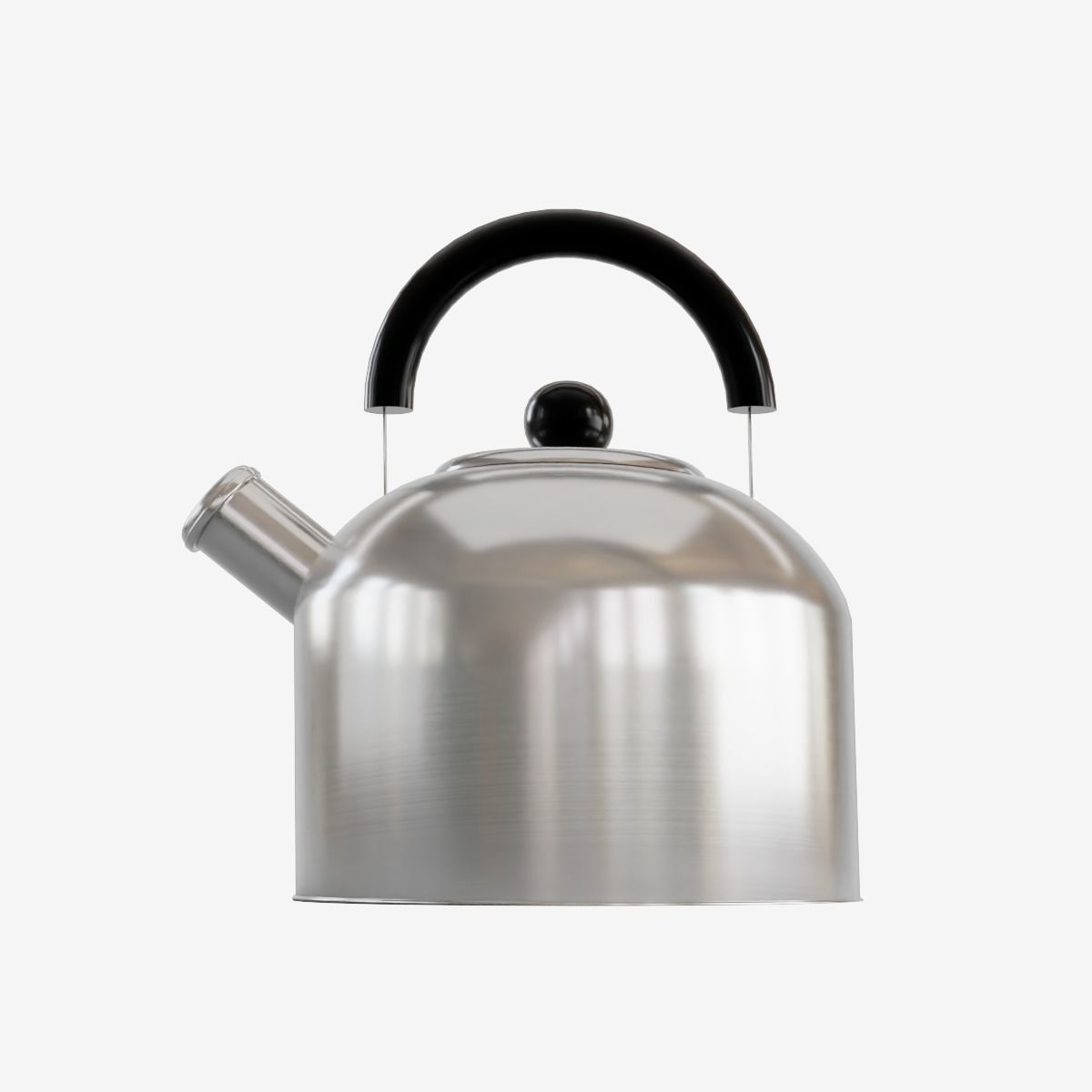 Iron Kettle Low-poly 3D model_11
