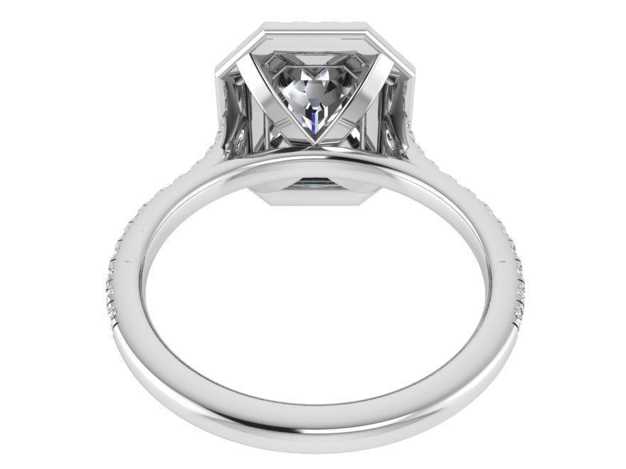 2-Row diamond ring 3188 3D print model 3D print model_3