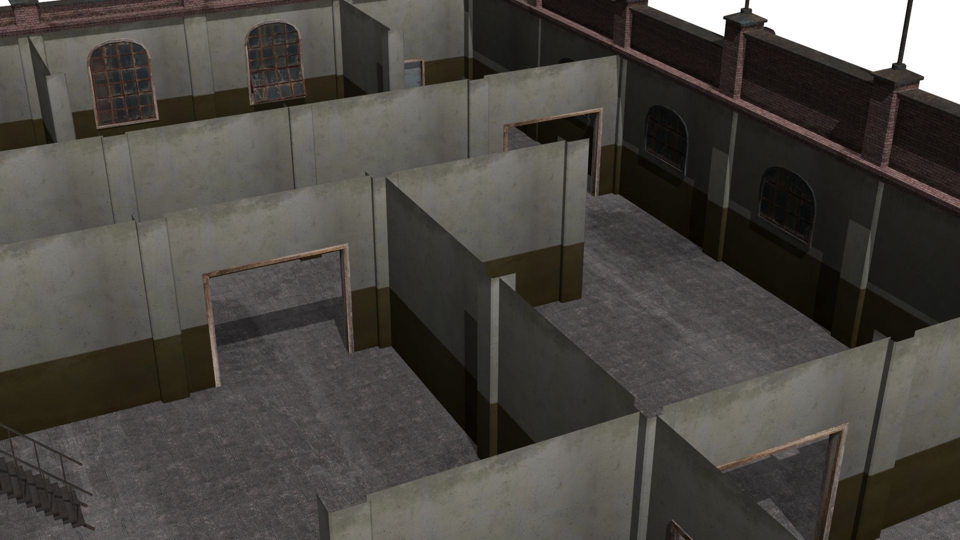 Old factory Low-poly 3D model_18