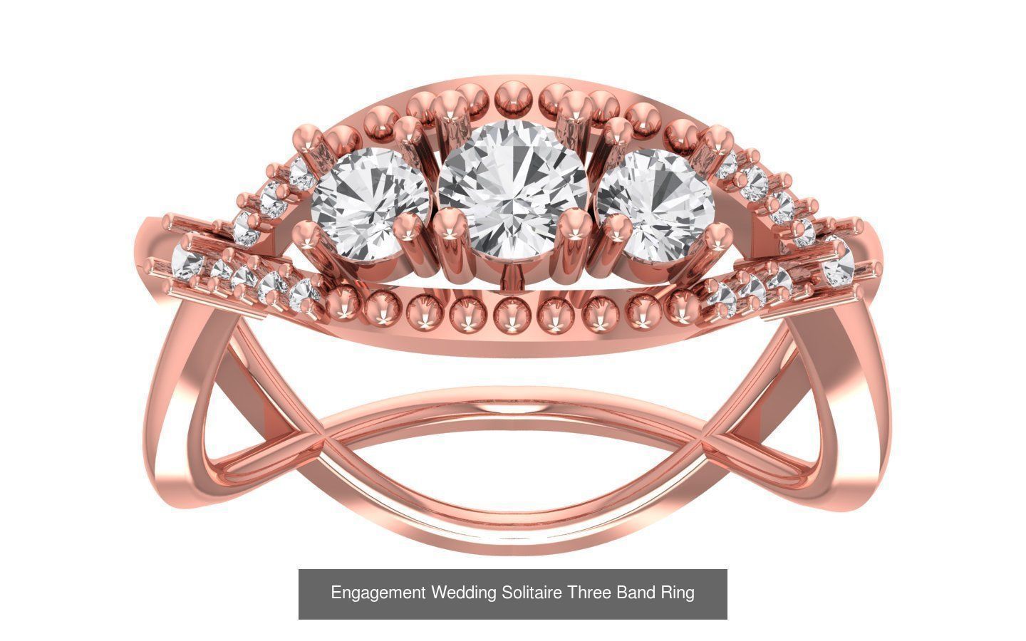 58 Engagement Wedding Women Three Band Rings Collection _50