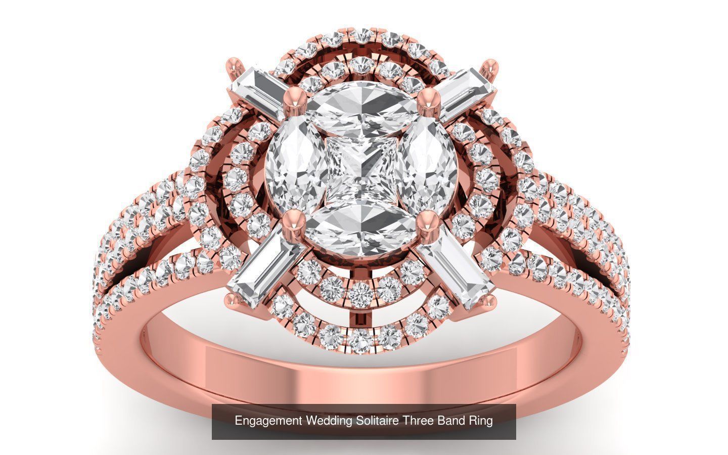 58 Engagement Wedding Women Three Band Rings Collection _58