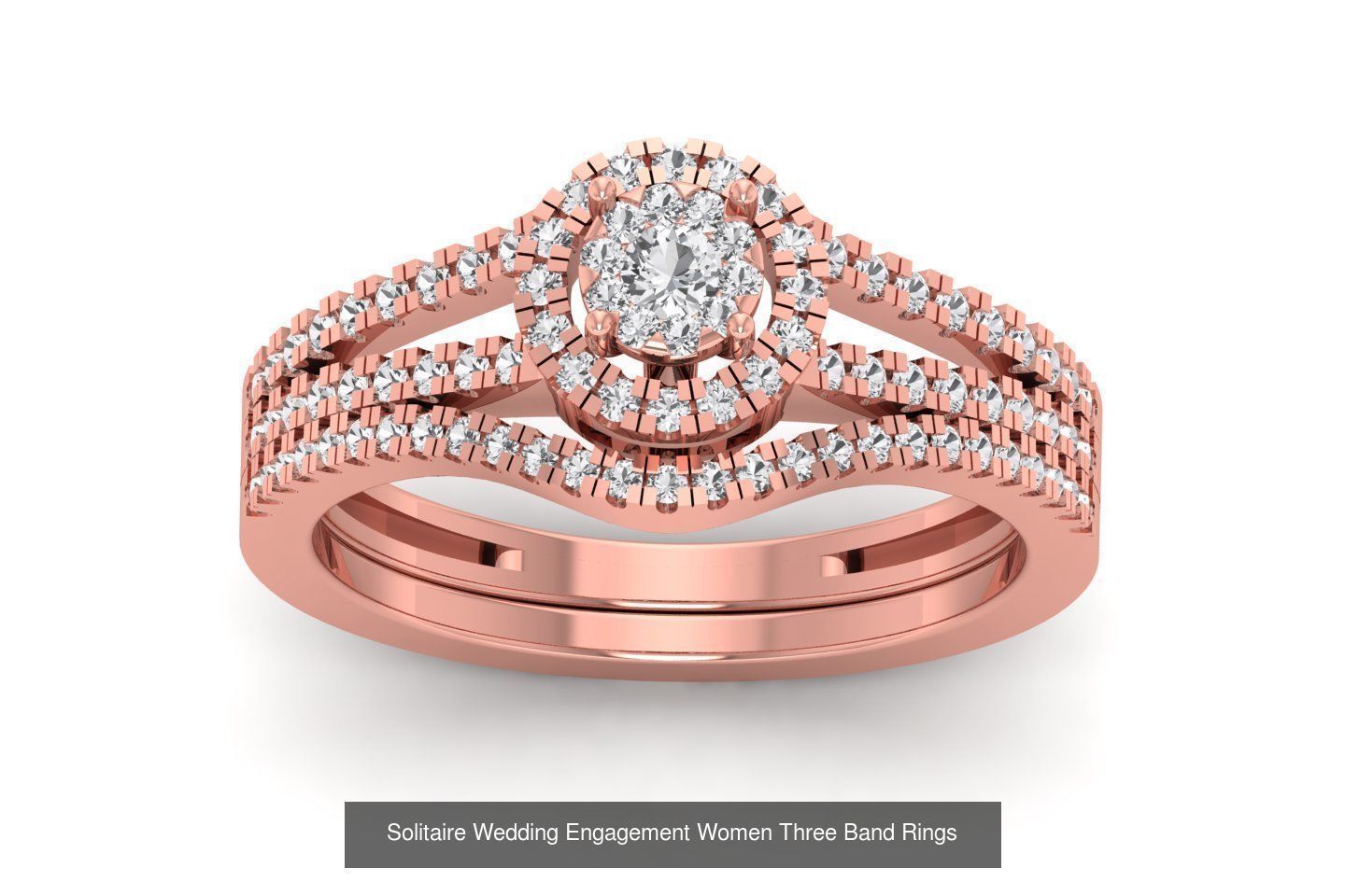 58 Engagement Wedding Women Three Band Rings Collection _38