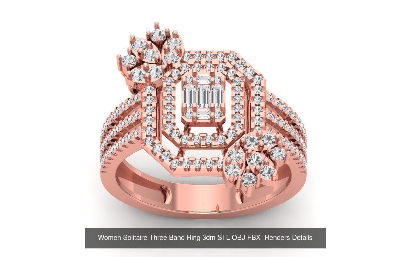 58 Engagement Wedding Women Three Band Rings Collection _25