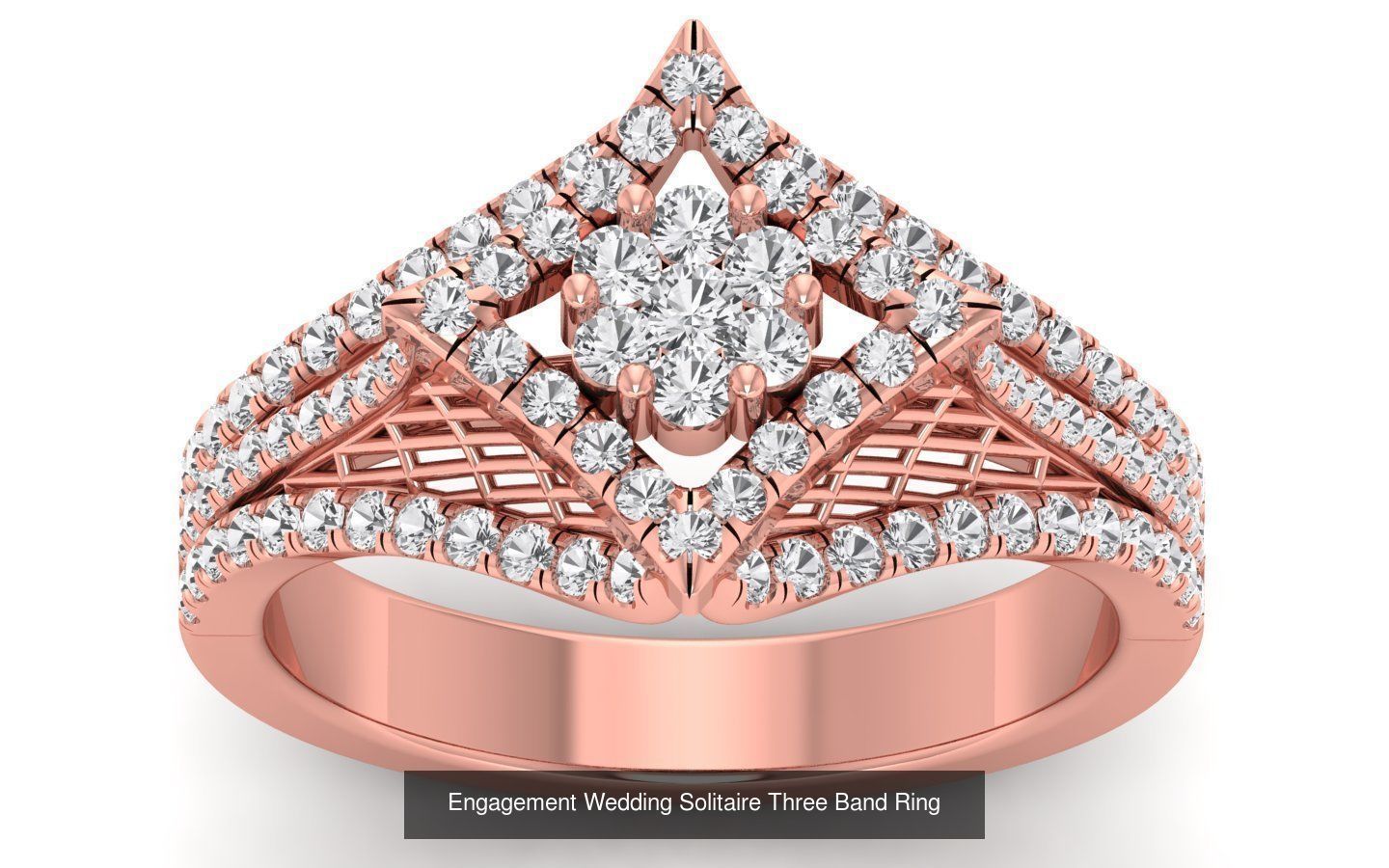 58 Engagement Wedding Women Three Band Rings Collection _55