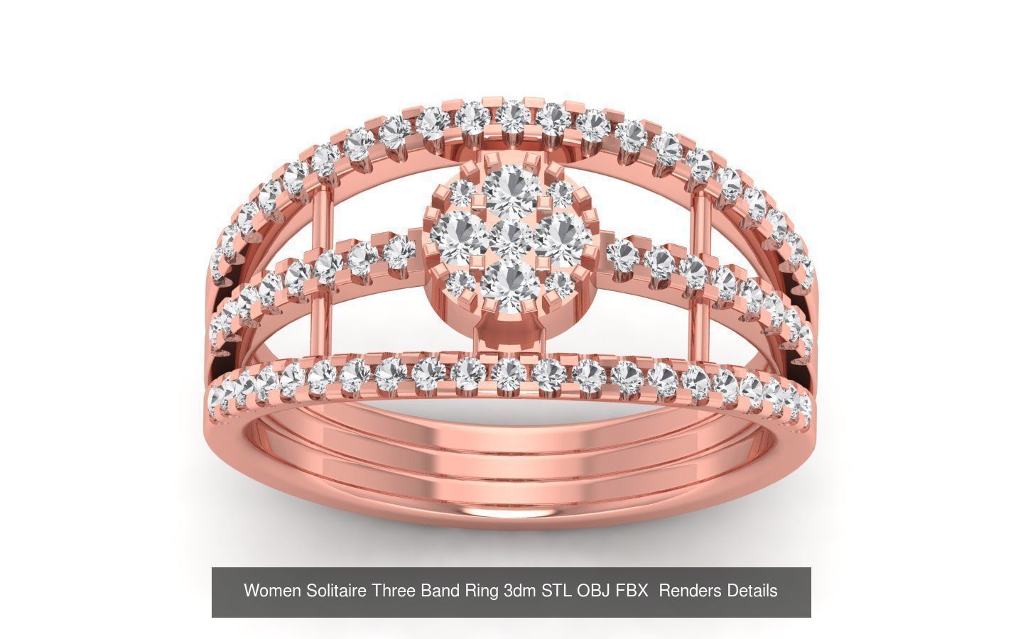 58 Engagement Wedding Women Three Band Rings Collection _26