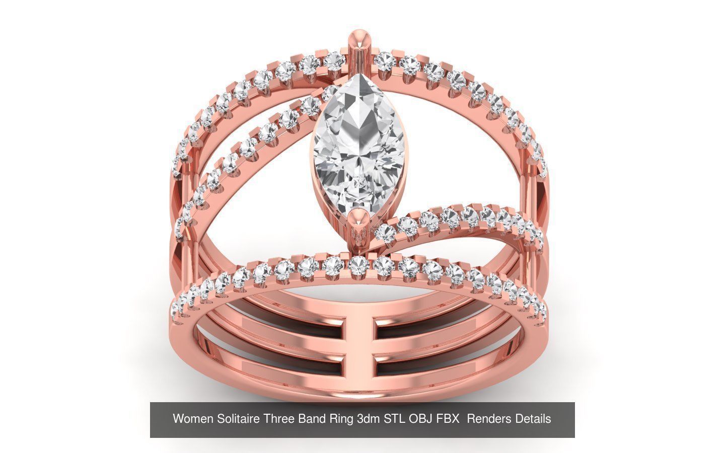 58 Engagement Wedding Women Three Band Rings Collection _20