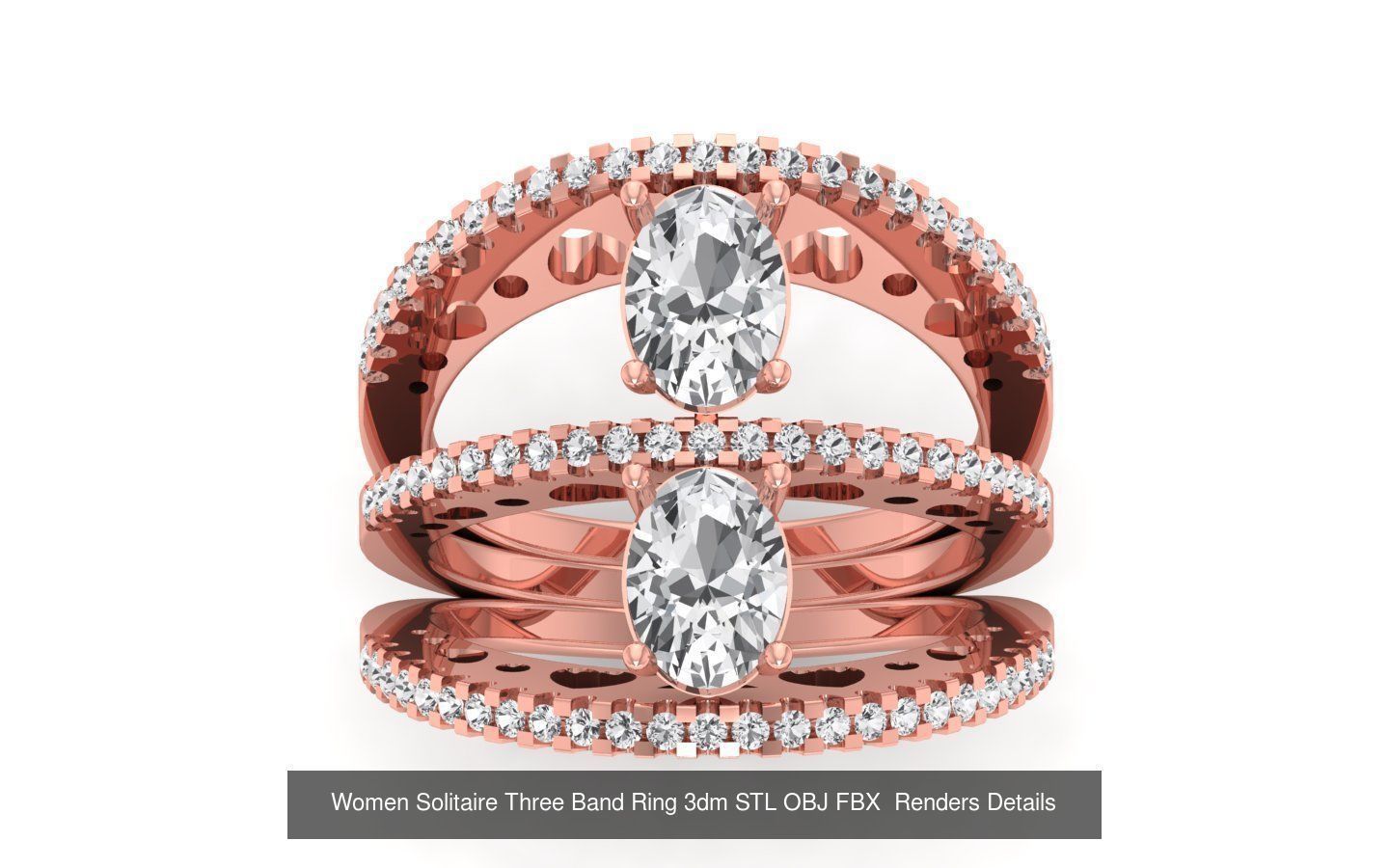 58 Engagement Wedding Women Three Band Rings Collection _14