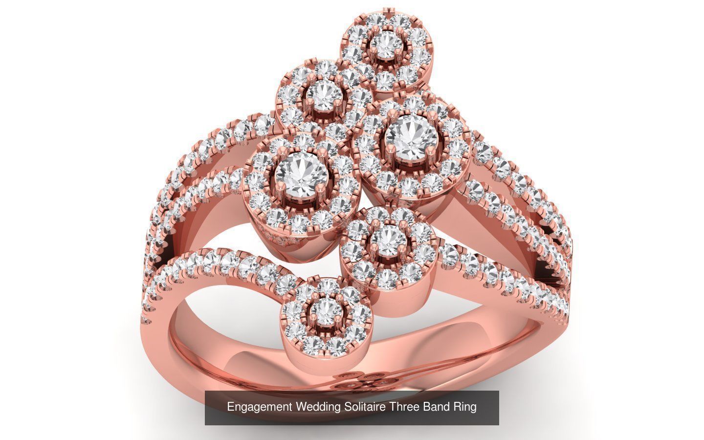 58 Engagement Wedding Women Three Band Rings Collection _60