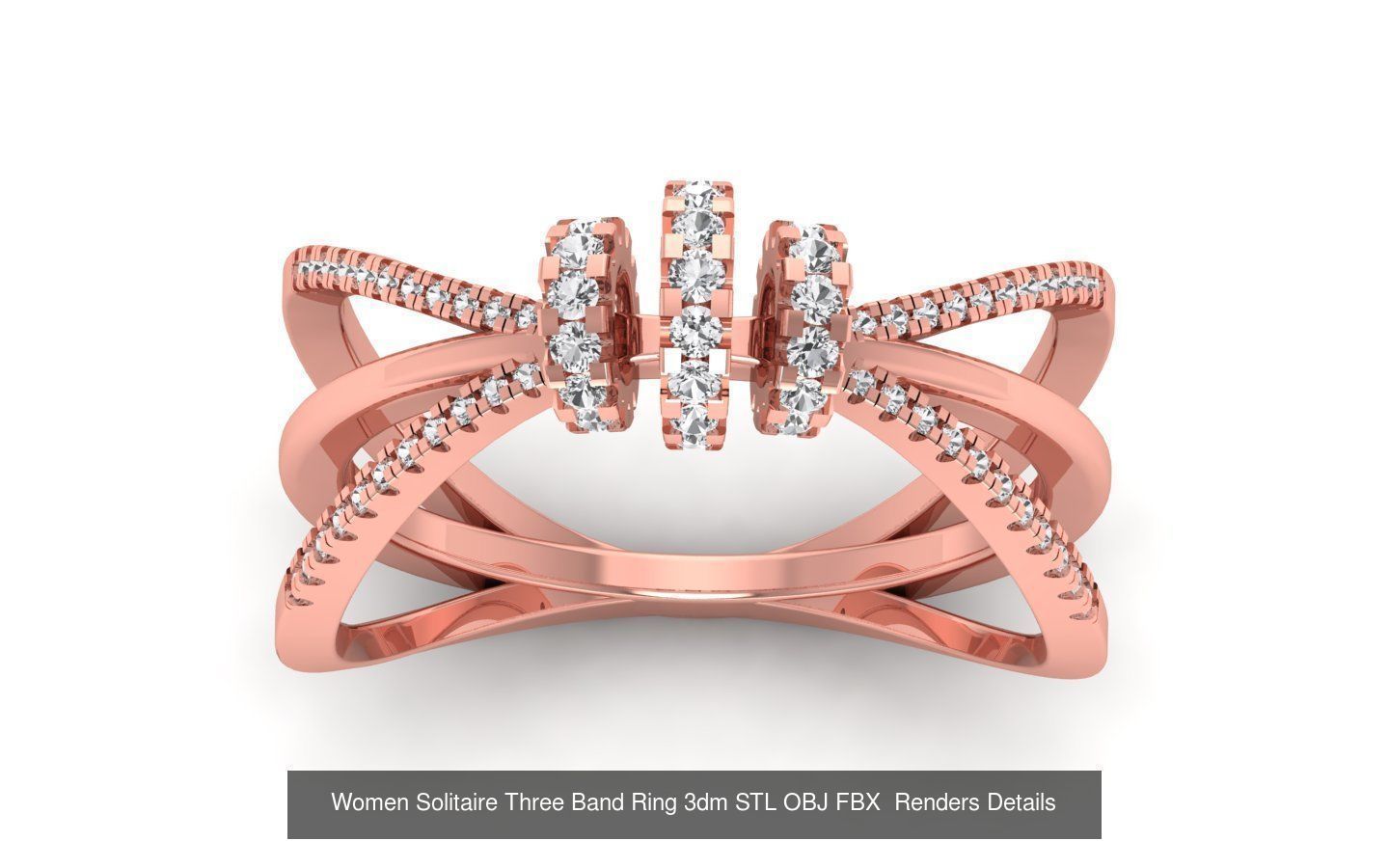 58 Engagement Wedding Women Three Band Rings Collection _11