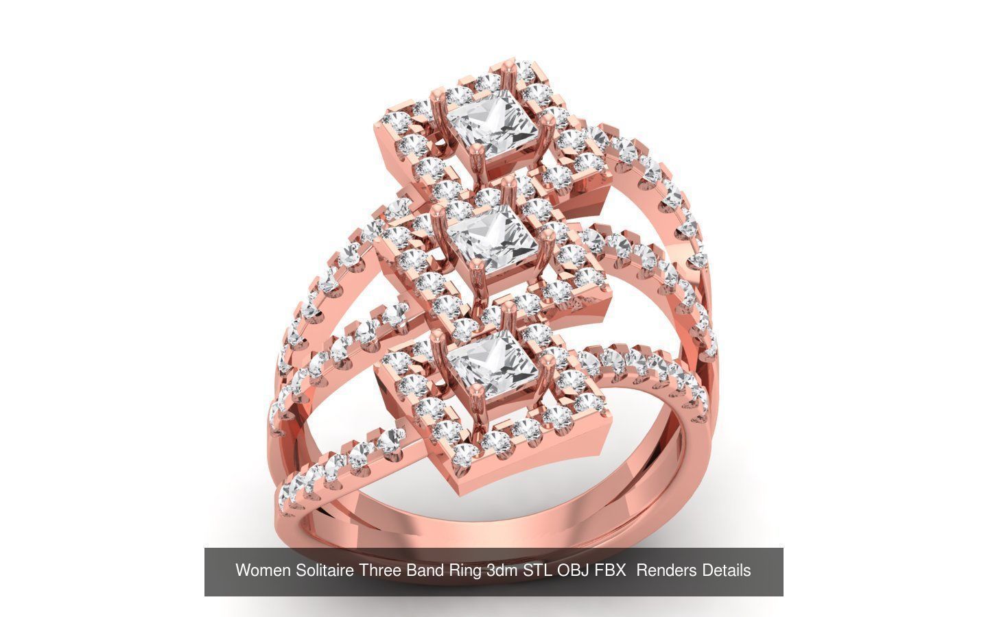 58 Engagement Wedding Women Three Band Rings Collection _27