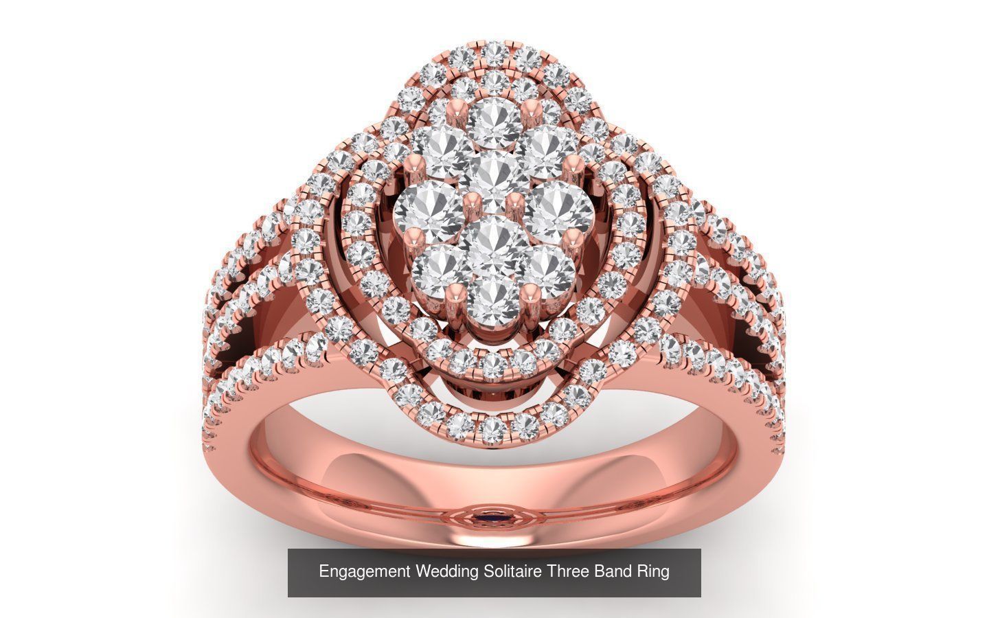 58 Engagement Wedding Women Three Band Rings Collection _56