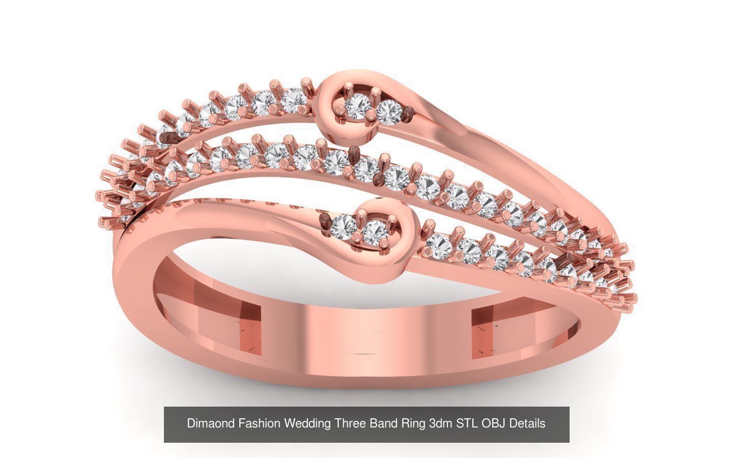 58 Engagement Wedding Women Three Band Rings Collection _65