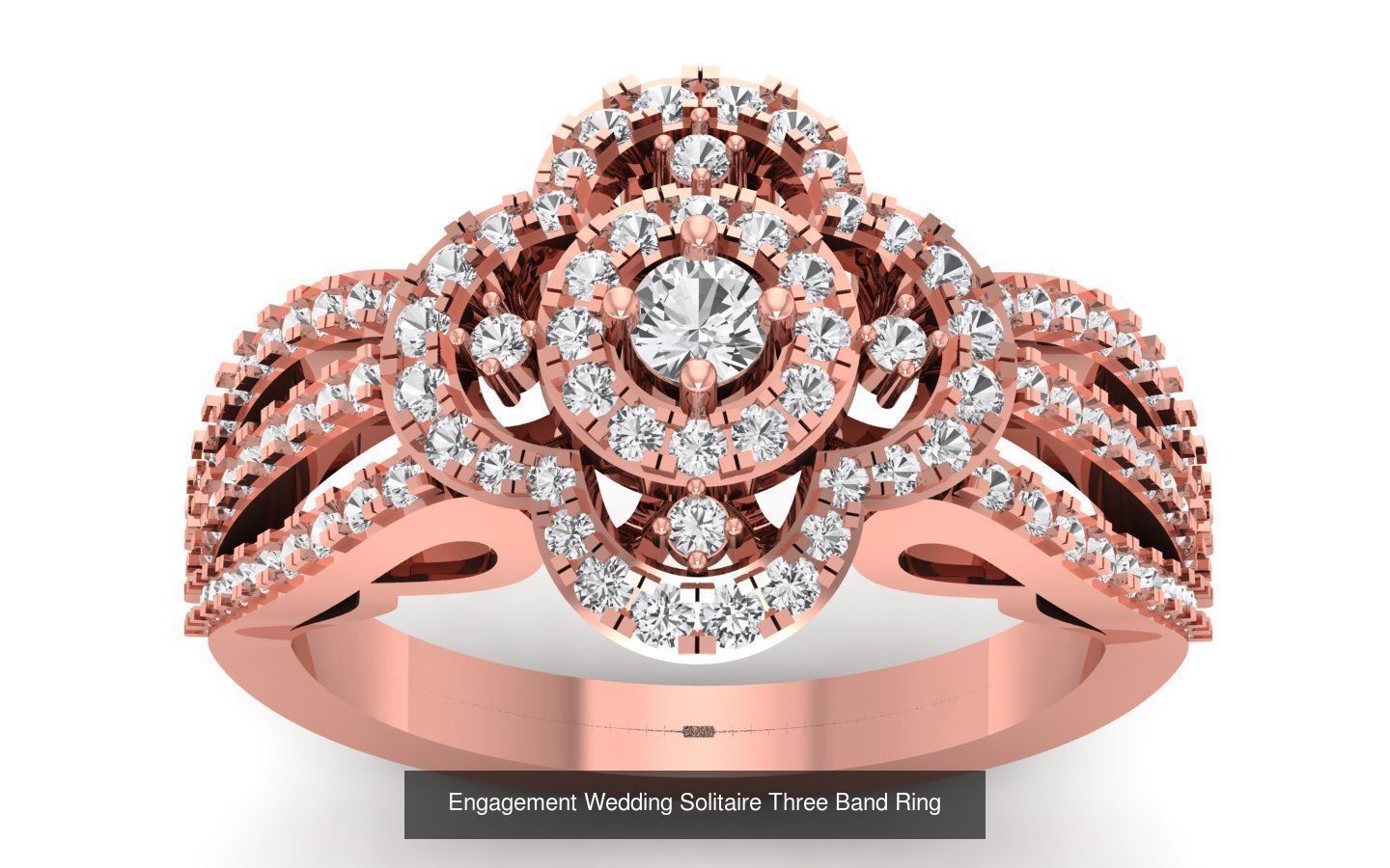 58 Engagement Wedding Women Three Band Rings Collection _64
