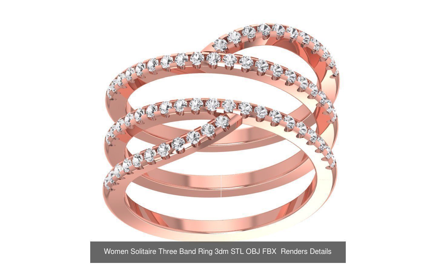 58 Engagement Wedding Women Three Band Rings Collection _10