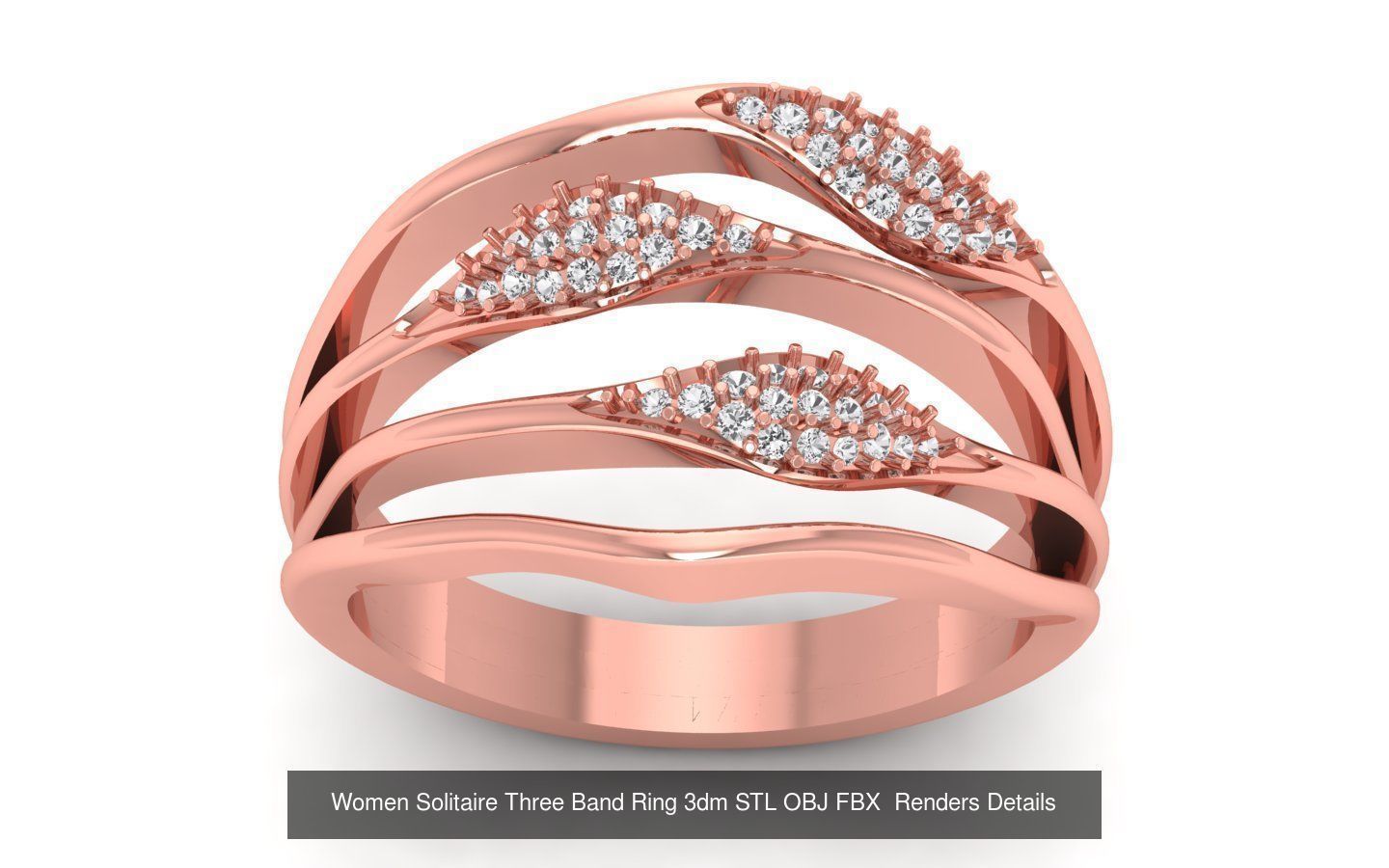 58 Engagement Wedding Women Three Band Rings Collection _29