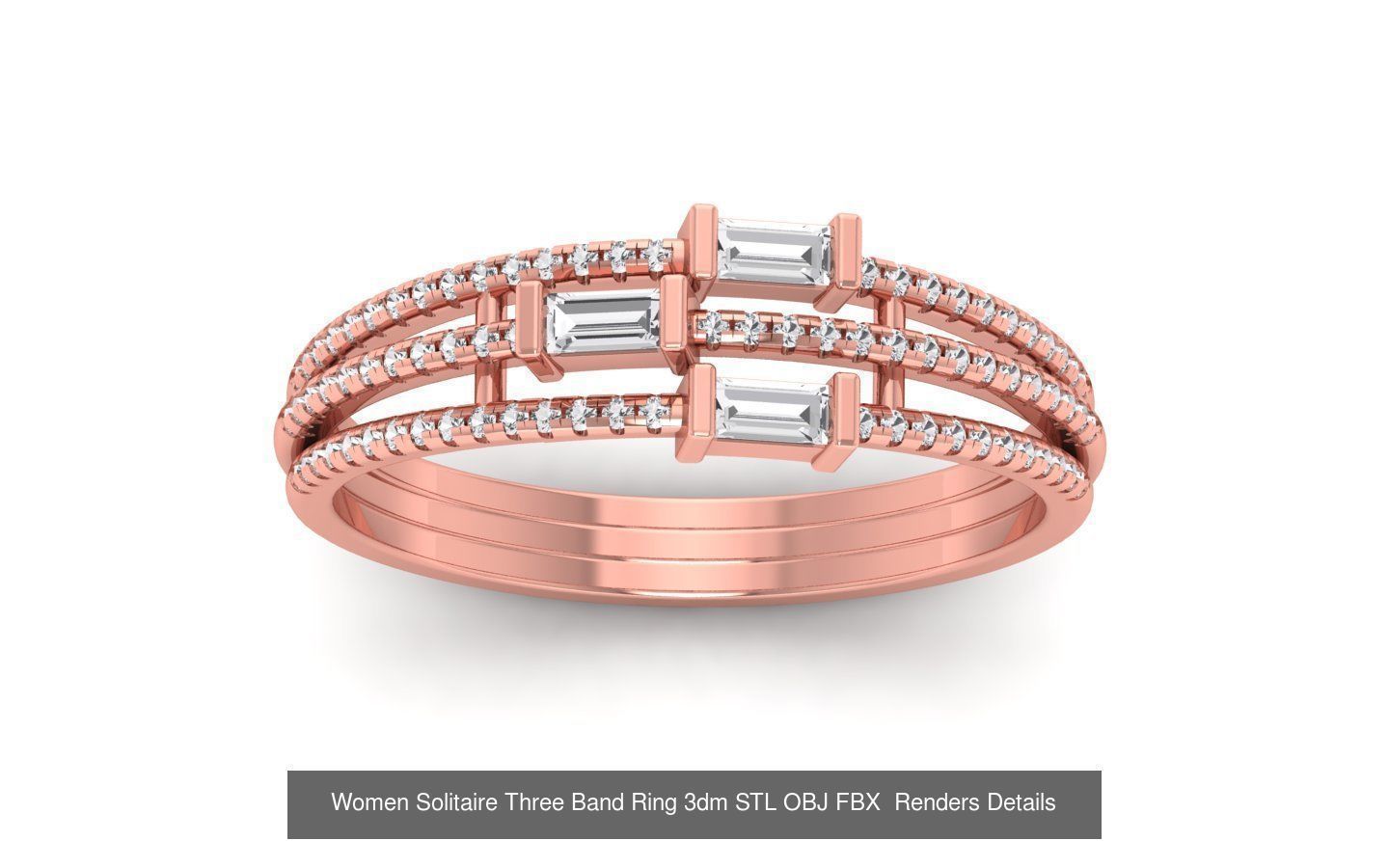 58 Engagement Wedding Women Three Band Rings Collection _23