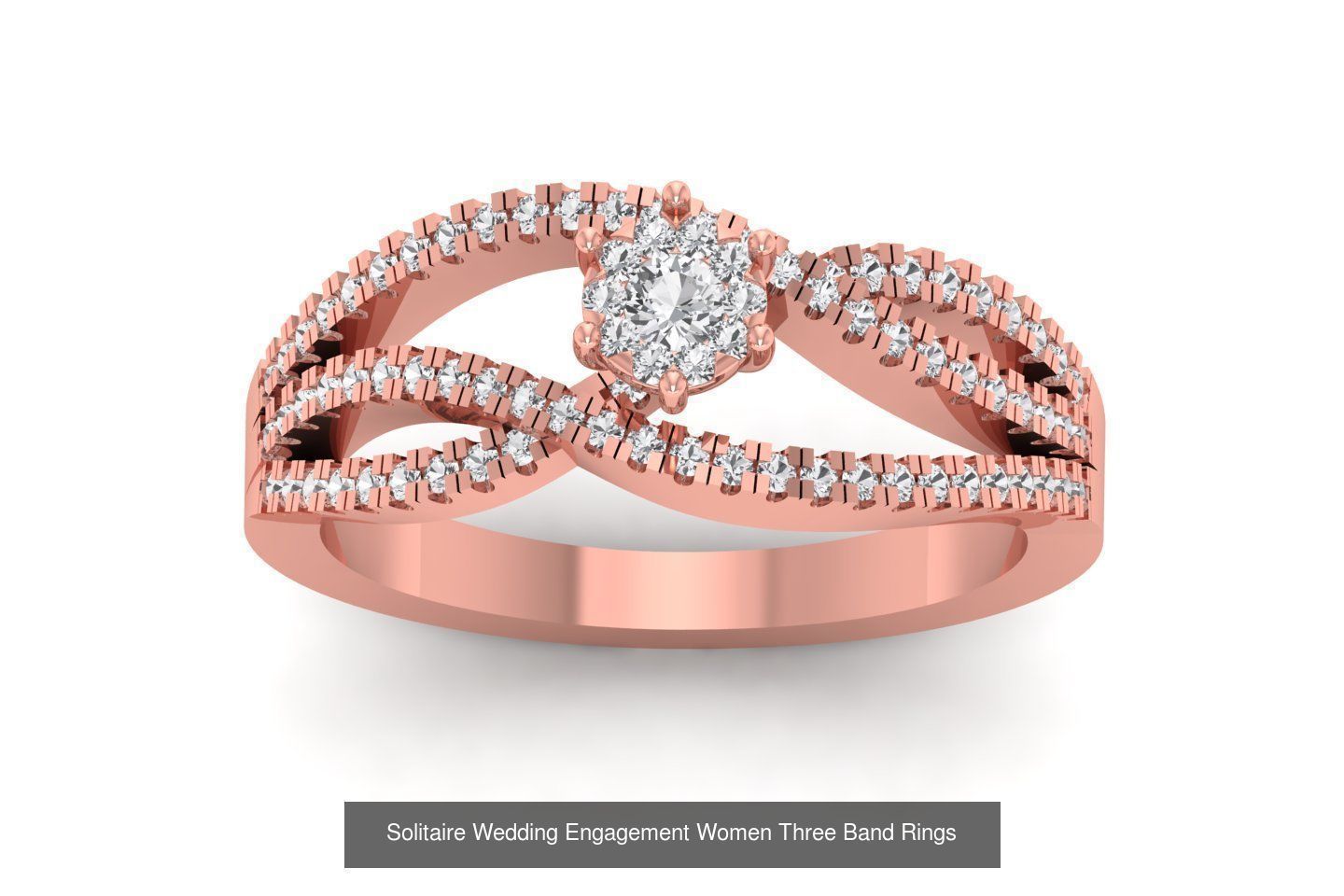 58 Engagement Wedding Women Three Band Rings Collection _39