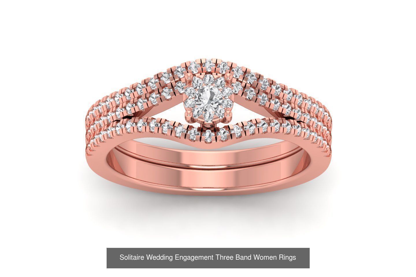 58 Engagement Wedding Women Three Band Rings Collection _42